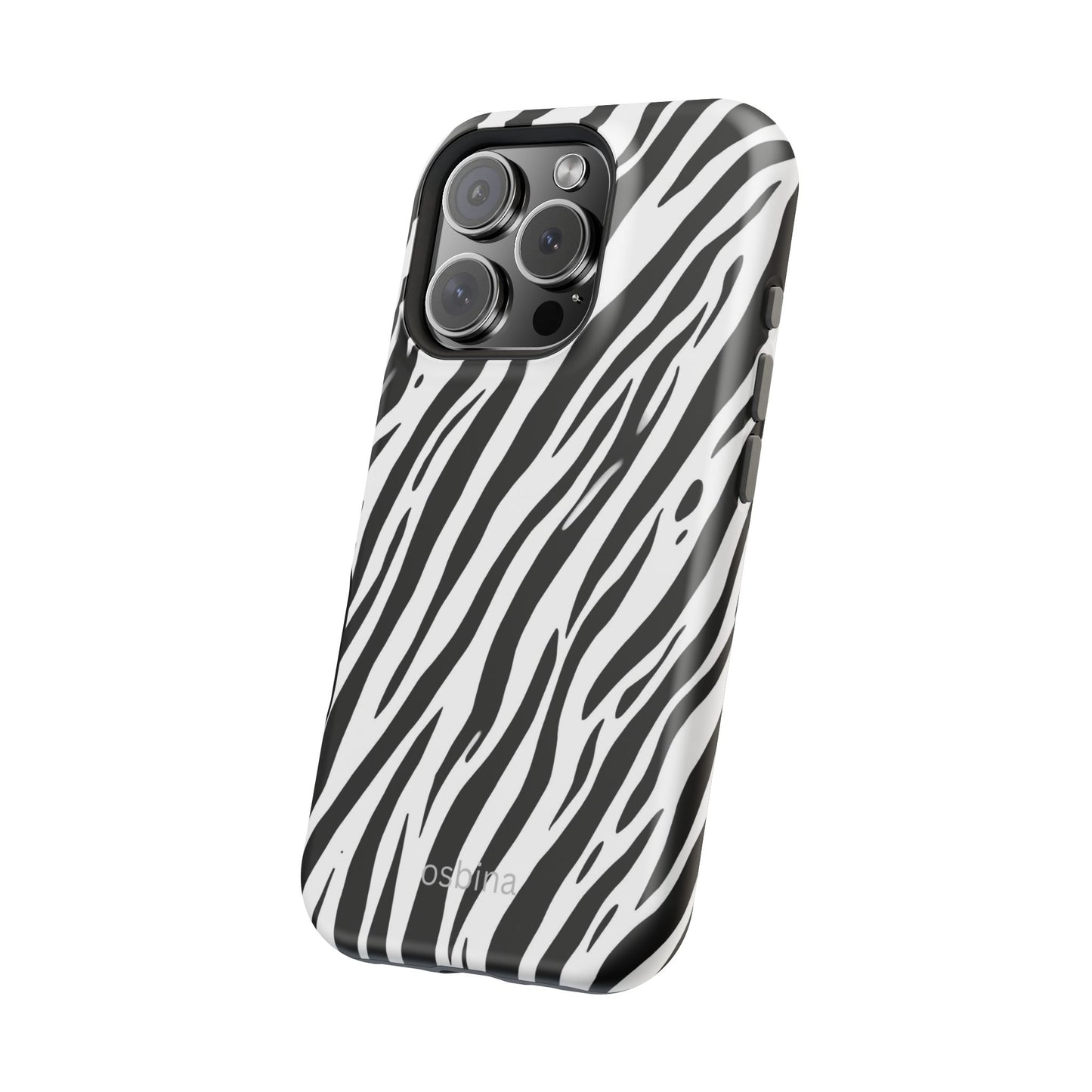 osbina | MagSafe Compatible for iPhone | The Bengal Bold Stripe Case in White + Black | The Season Collective