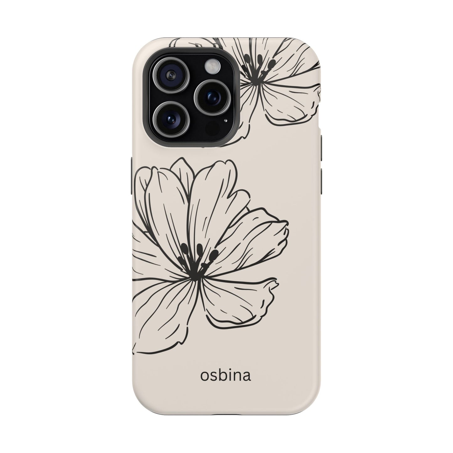 osbina | MagSafe compatible for iPhone | Poppy Whisper Phone Case | Modern Muse Collection