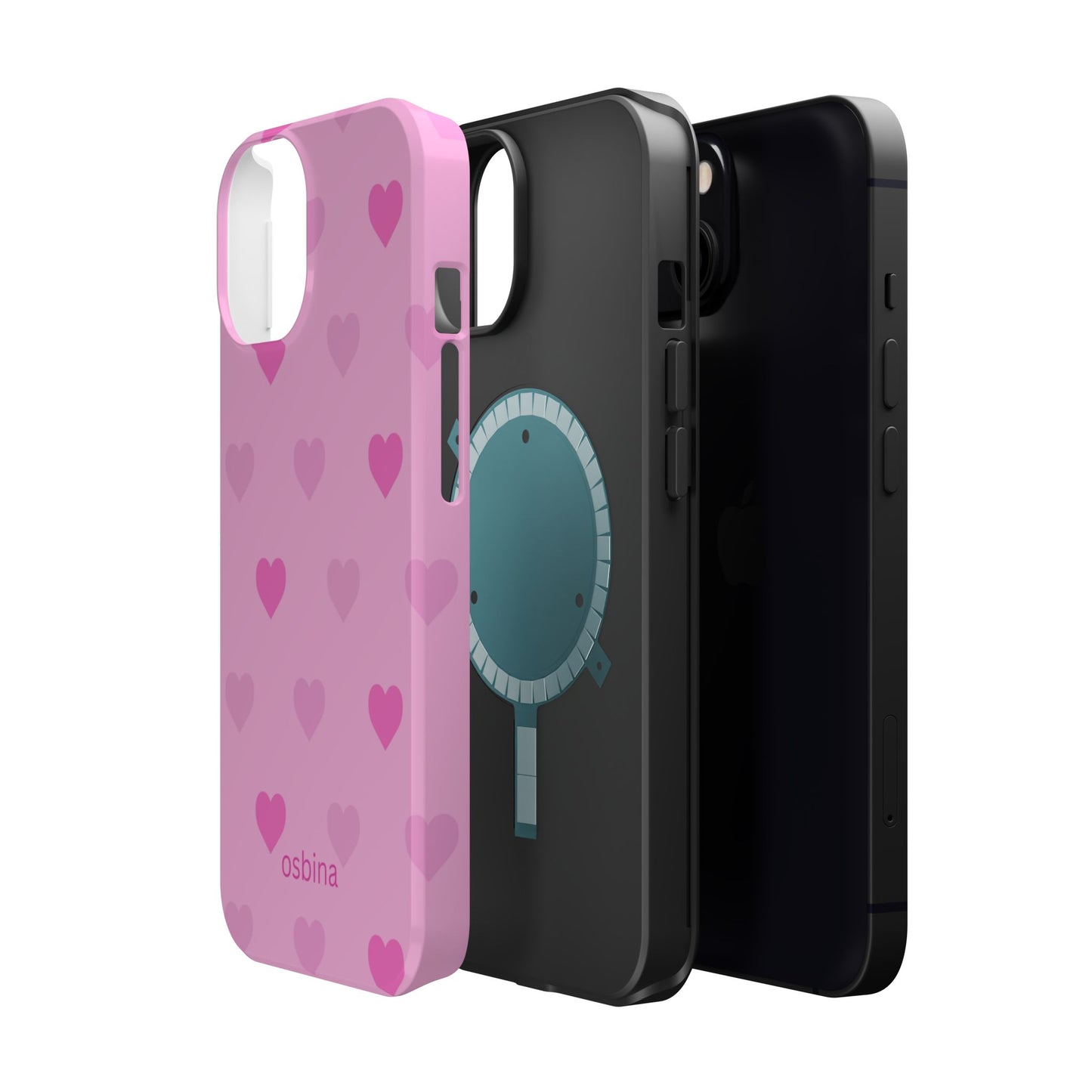 osbina | MagSafe compatible for iPhone | The Blushing Hearts Case | YAYOU Collection Supporting Shine Like Sable