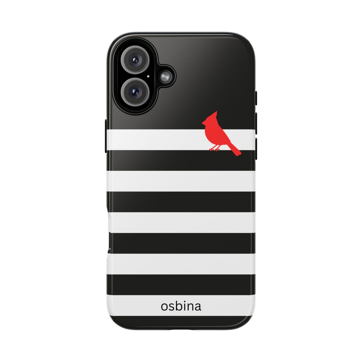 osbina | Redbird Edition Thinking of You Phone Case Black & White Stripe | Inspired By Collection