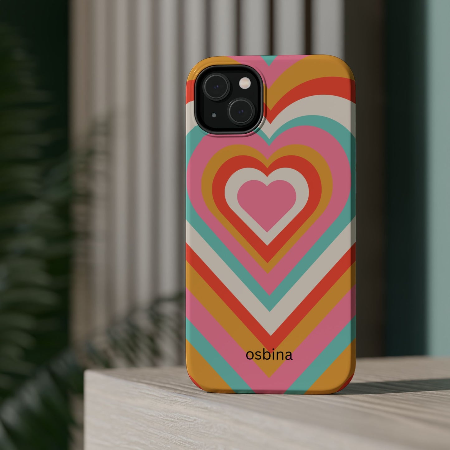 osbina | MagSafe compatible for iPhone | Heart Nouveau Phone Case | Modern Muse Collection