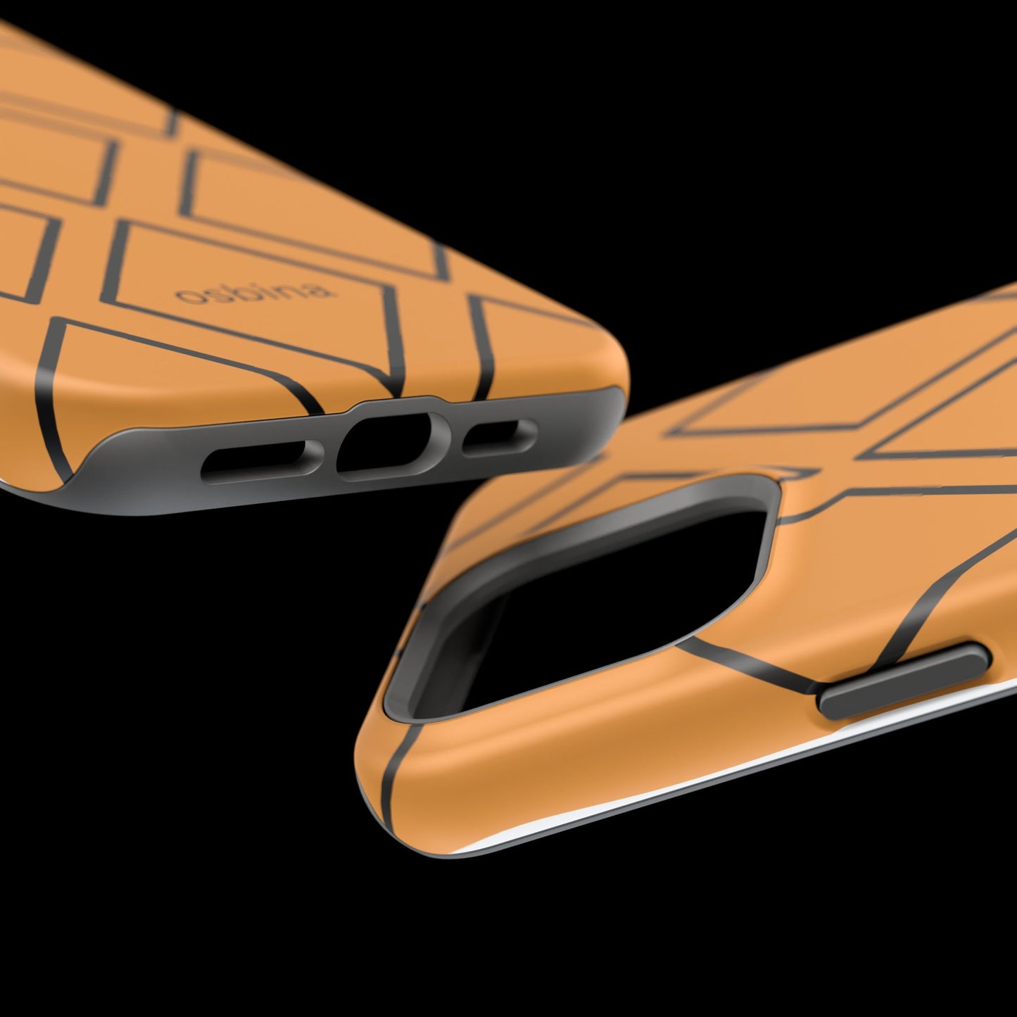osbina | MagSafe Compatible for iPhone | Diamonds Are Your Phone’s Best Friend — The Orange + Black Diamond Case | The Season Collective