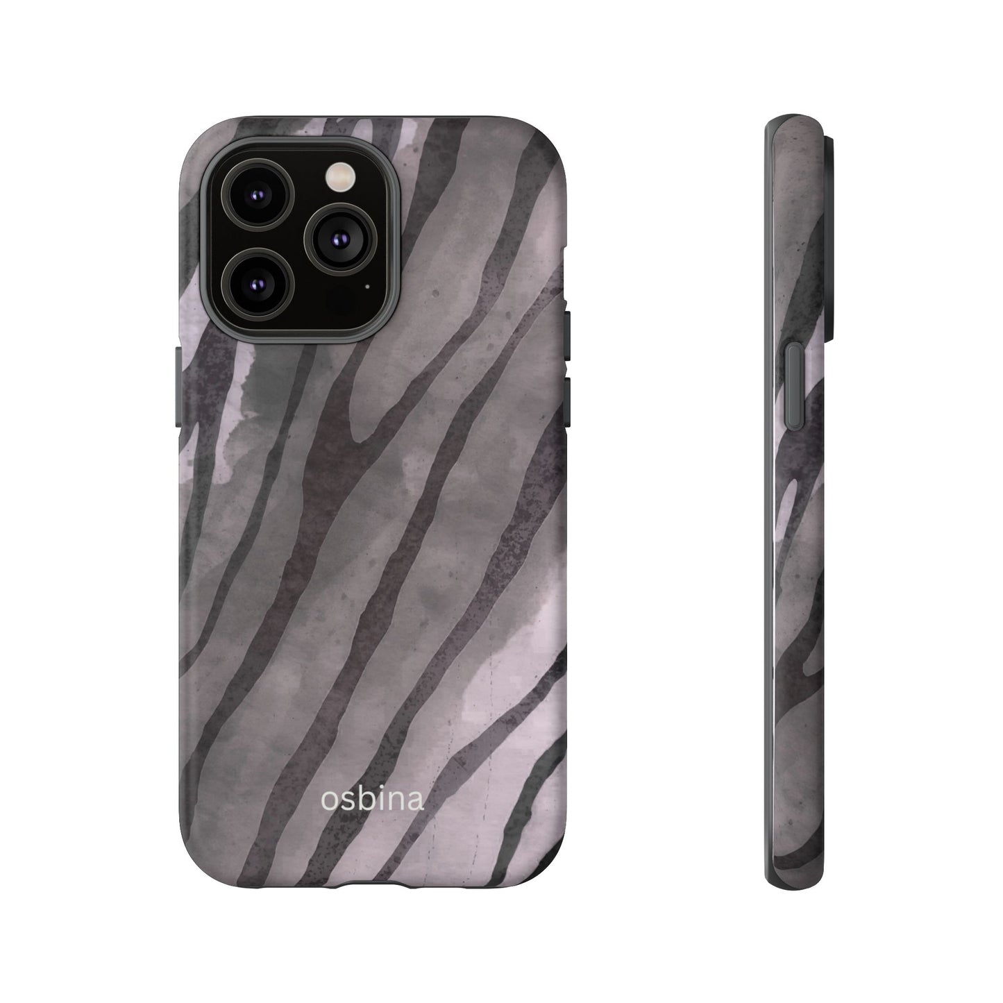osbina | Stripes on Point — The Muted Gray + Black Tiger Case | The Season Collective