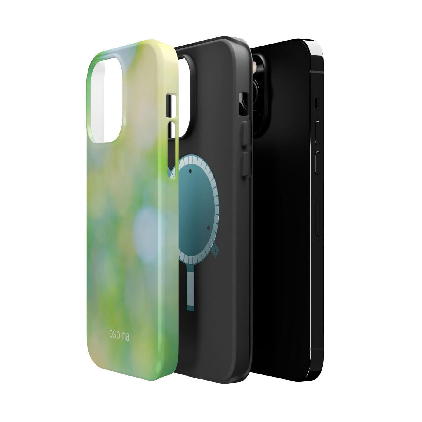 osbina | MagSafe compatible for iPhone | The Veridian Orbs Phone Case | Color Edit Collection