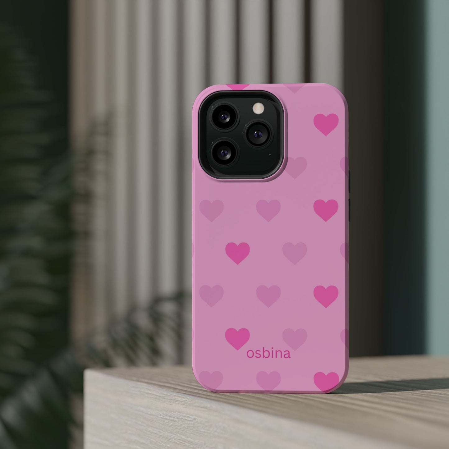 osbina | MagSafe compatible for iPhone | The Blushing Hearts Case | YAYOU Collection Supporting Shine Like Sable