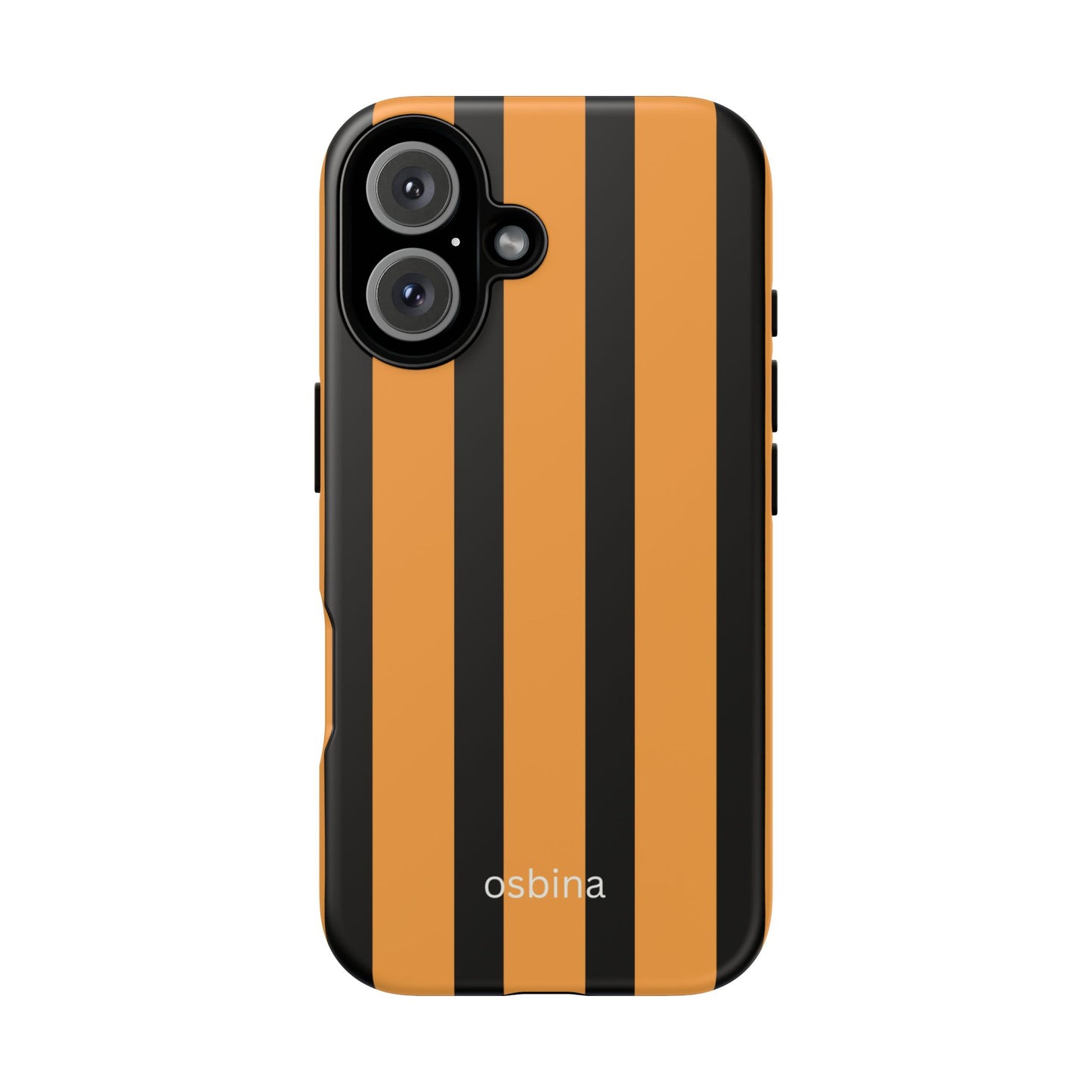 osbina | The Statement Stripe Case in Black + Orange | The Season Collective