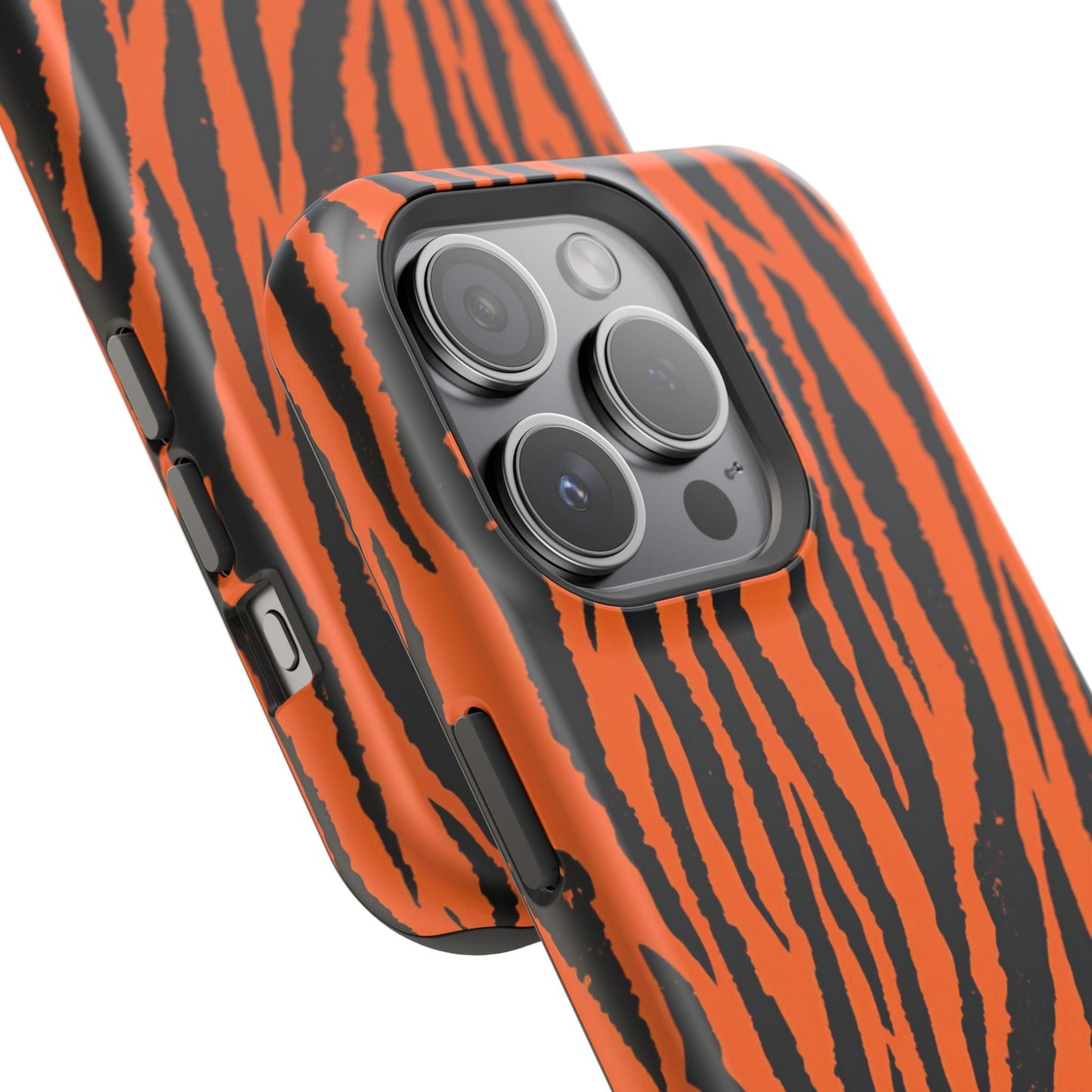 osbina | MagSafe Compatible for iPhone | Tiger, But Make It Chic — The Bengal Stripe Case in Orange + Black | The Season Collective