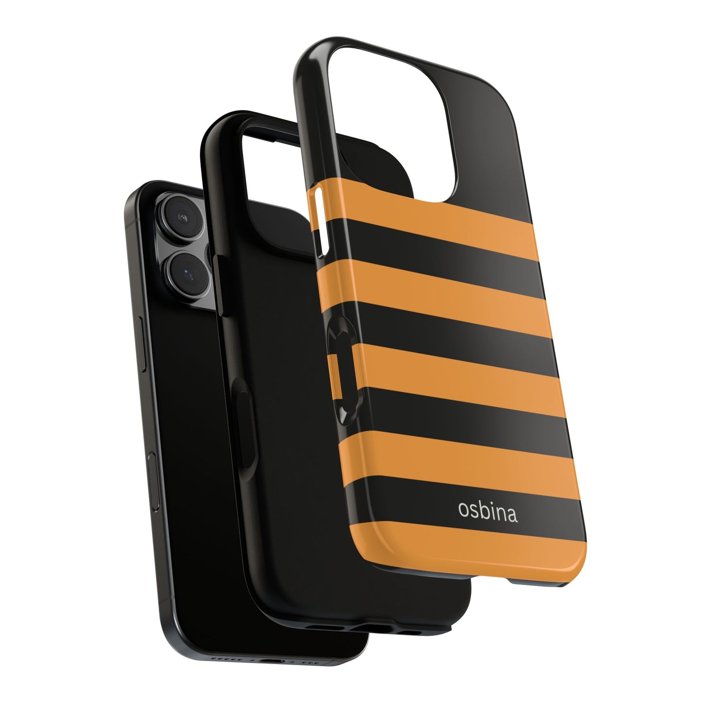 osbina | The Horizon Stripe Case in Black + Orange | The Season Collective