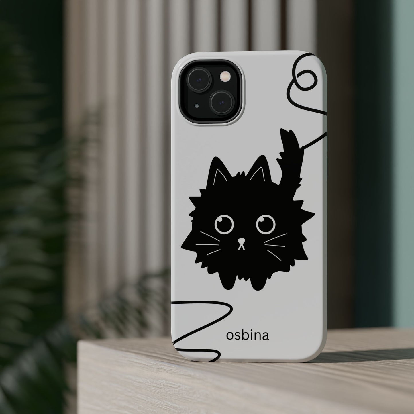 osbina | MagSafe compatible for iPhone | Midnight Couture Cat Phone Case | Season Collective Collection