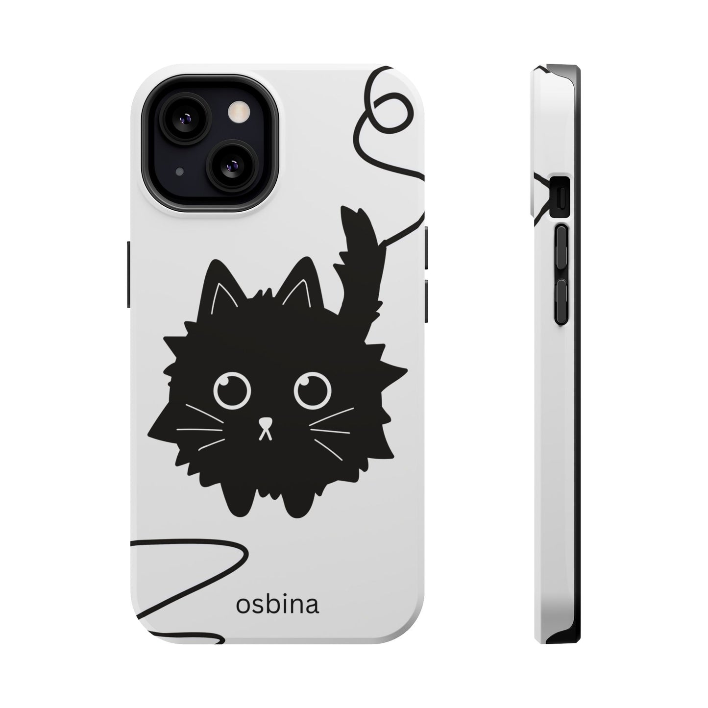 osbina | MagSafe compatible for iPhone | Midnight Couture Cat Phone Case | Season Collective Collection