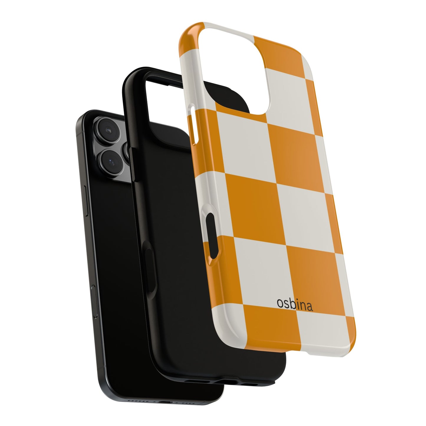 osbina | Check You Out — The Orange + White Check Case | The Season Collective