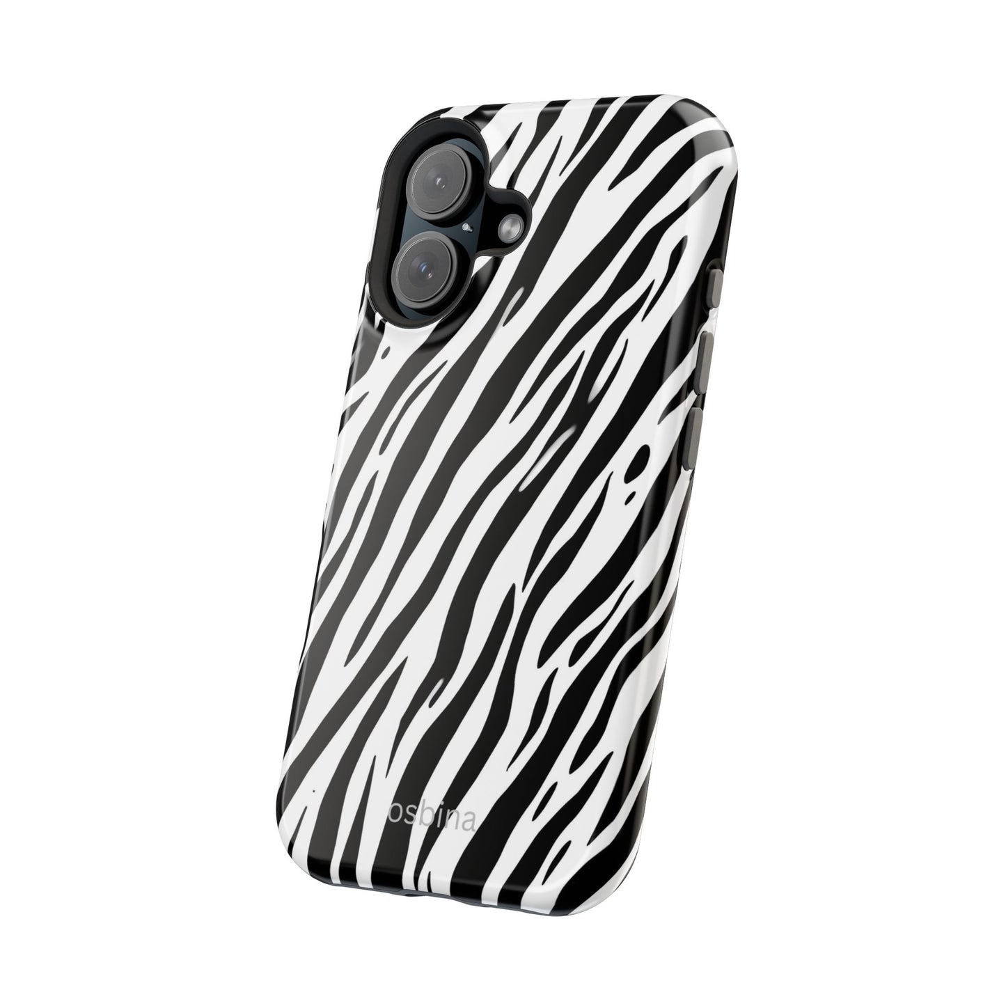 osbina | MagSafe Compatible for iPhone | The Bengal Bold Stripe Case in White + Black | The Season Collective