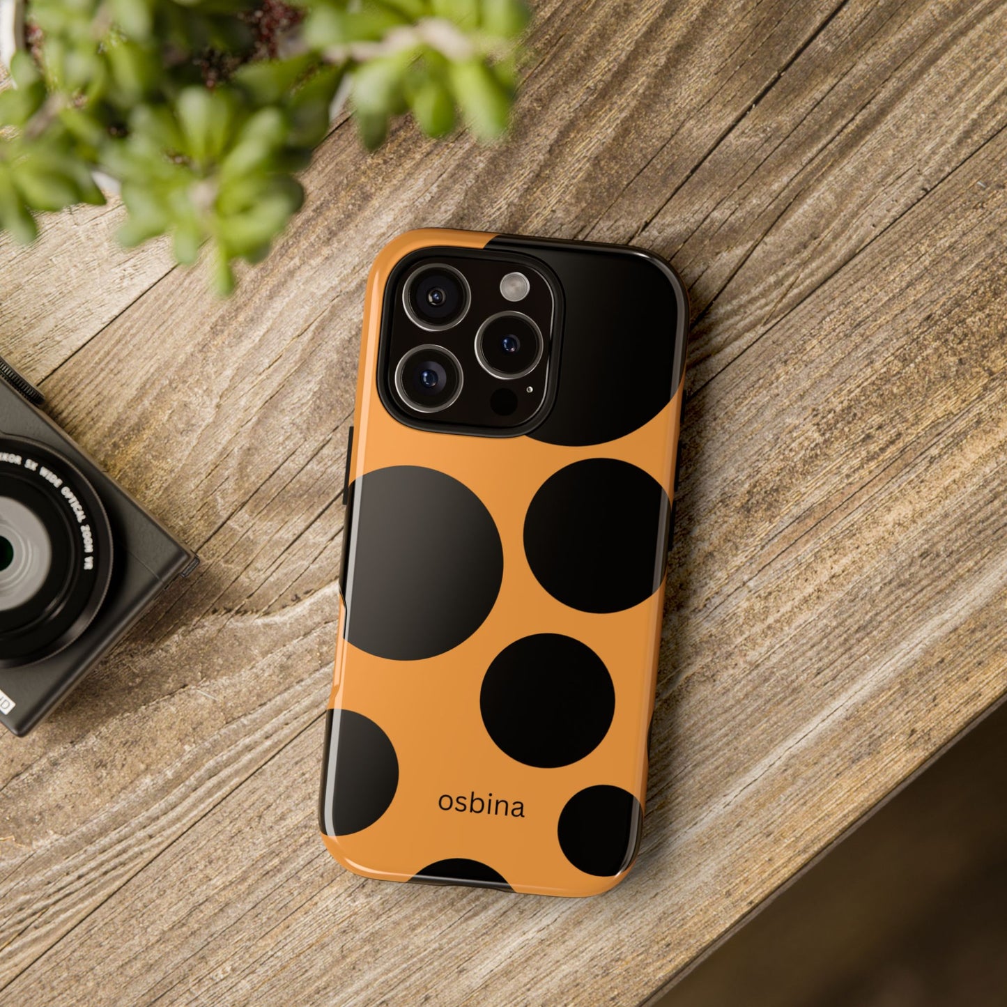 osbina | The Bubble Statement Case in Orange + Black | The Season Collective