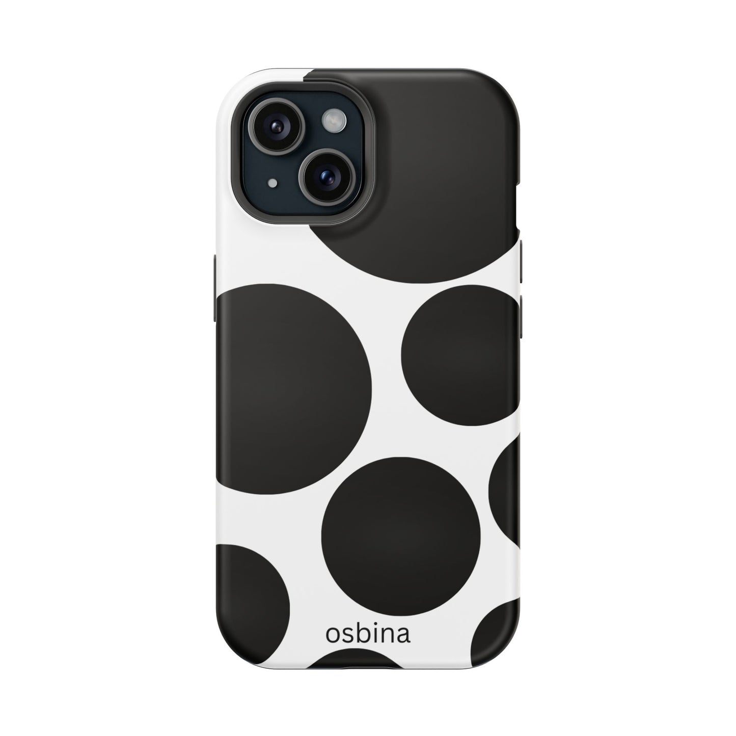osbina | MagSafe compatible for iPhone | The Noir Bubbles Phone Case | Modern Muse Collection