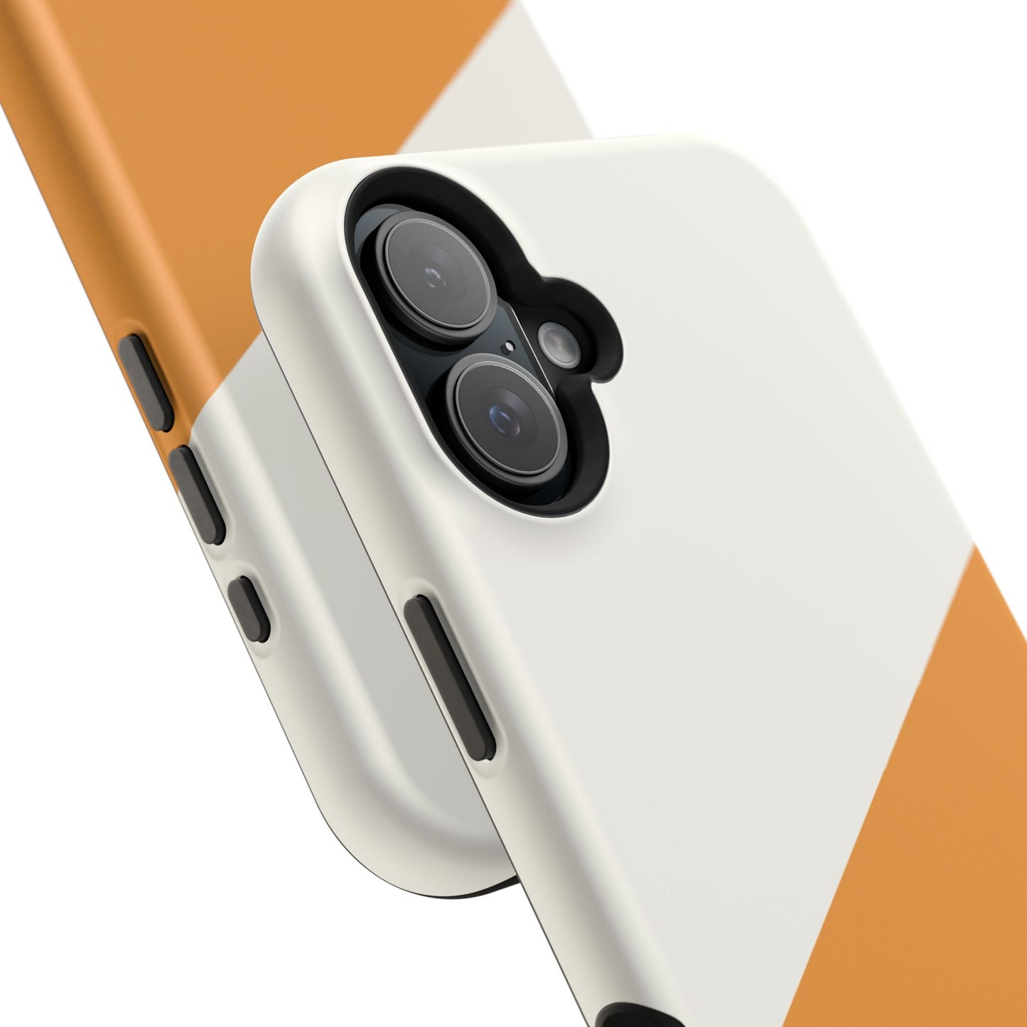 osbina | MagSafe Compatible for iPhone | Divide & Conquer — The Orange + White Split Diagonal Case | The Season Collective