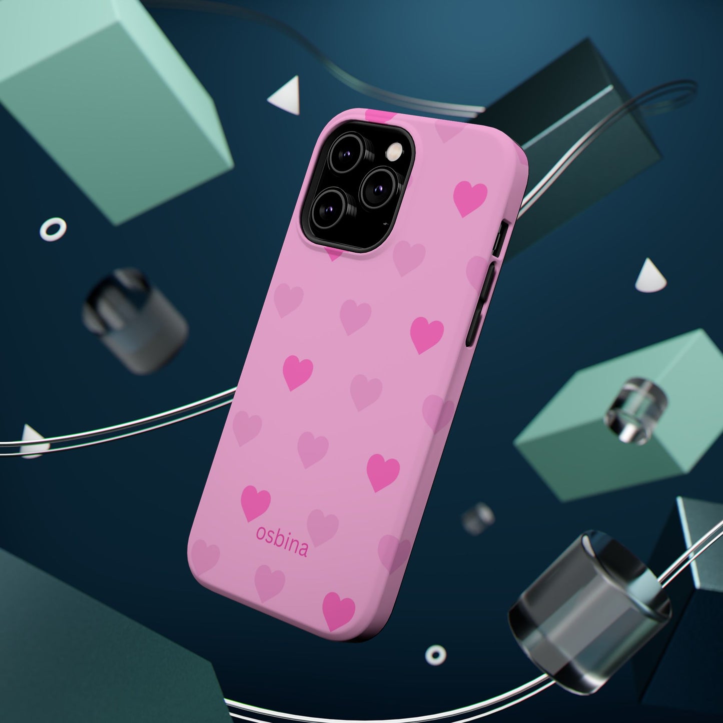 osbina | MagSafe compatible for iPhone | The Blushing Hearts Case | YAYOU Collection Supporting Shine Like Sable