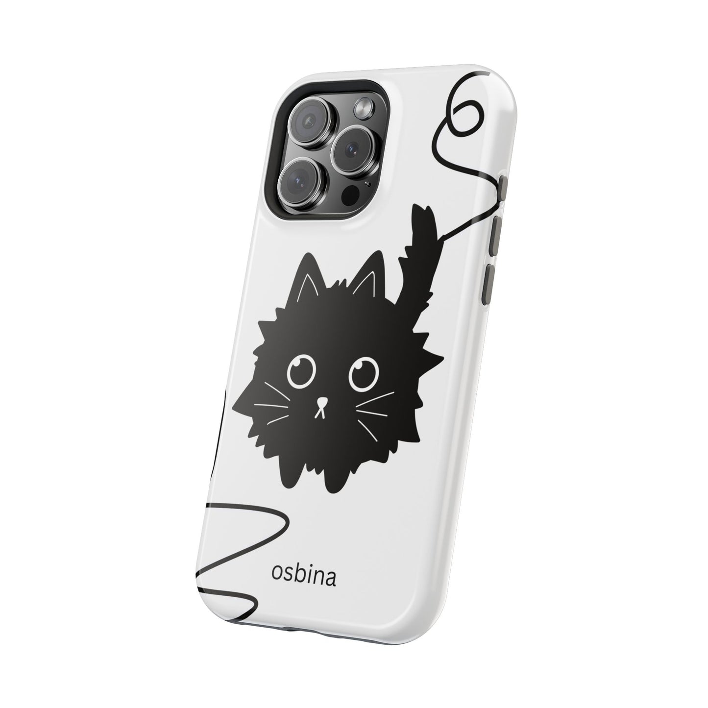 osbina | MagSafe compatible for iPhone | Midnight Couture Cat Phone Case | Season Collective Collection