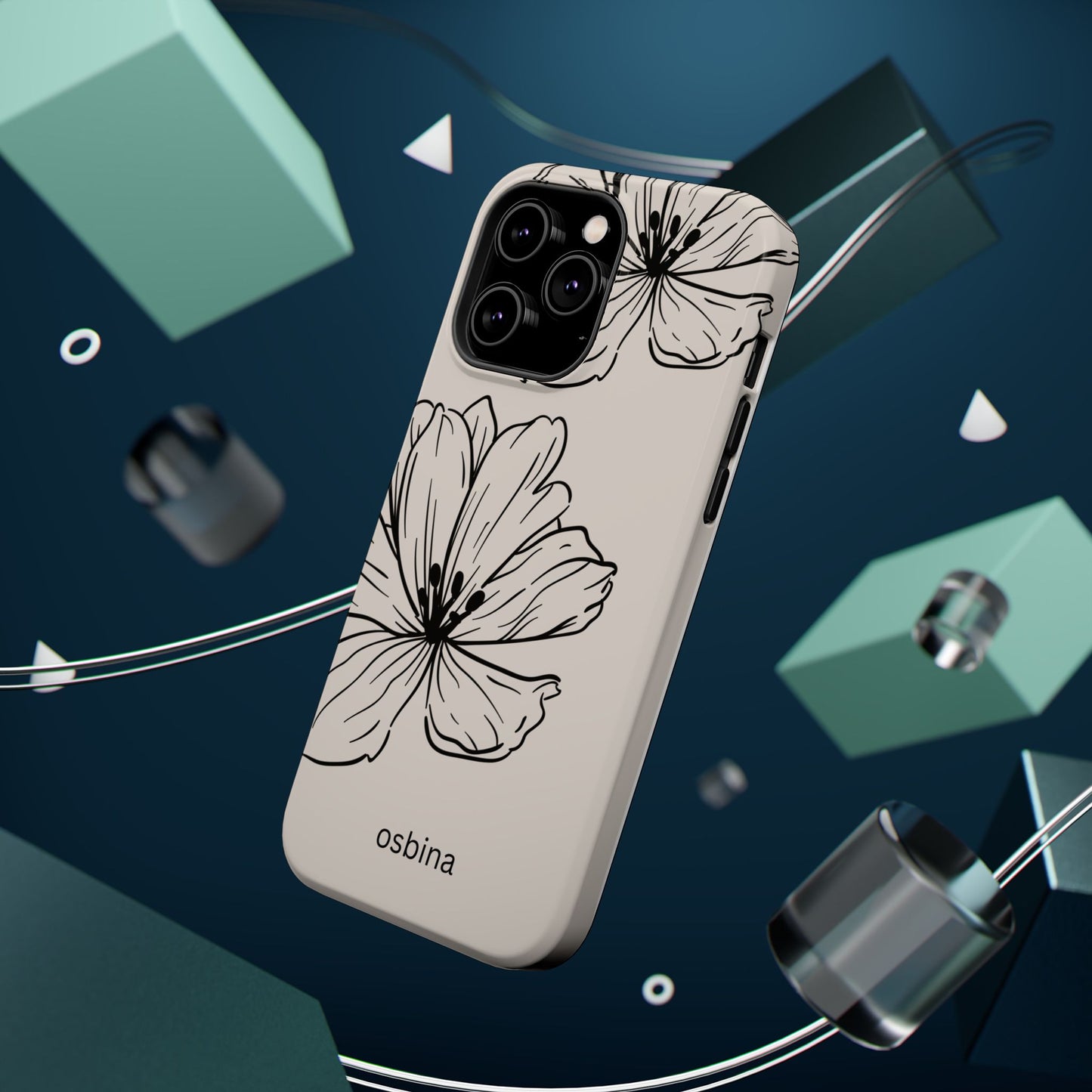 osbina | MagSafe compatible for iPhone | Poppy Whisper Phone Case | Modern Muse Collection