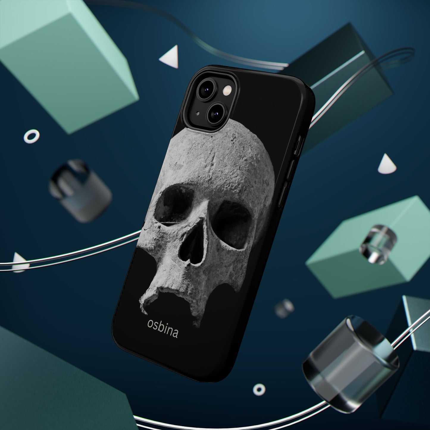 osbina | MagSafe compatible for iPhone | White Skull Phone Case | Season Collective Collection