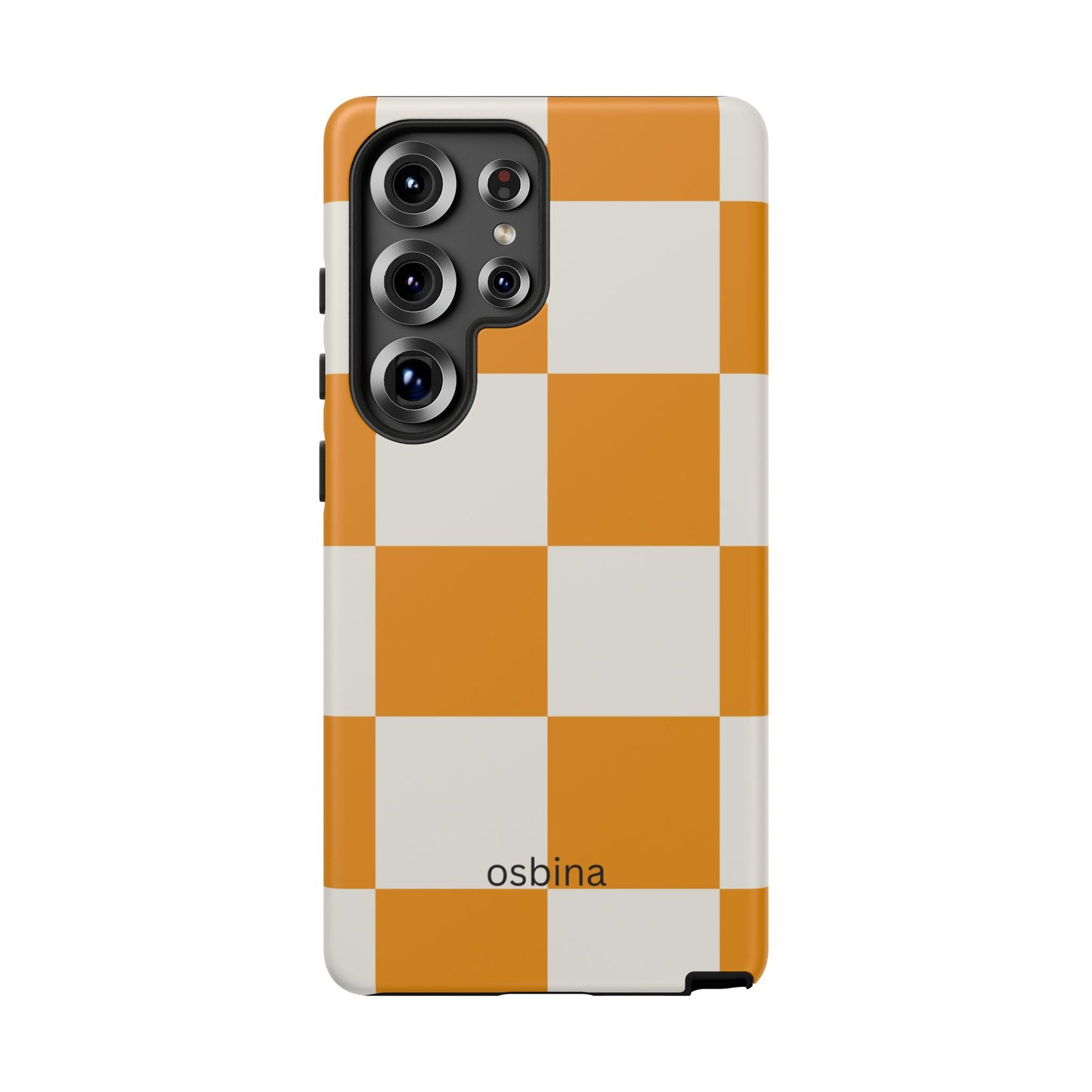 osbina | Check You Out — The Orange + White Check Case | The Season Collective