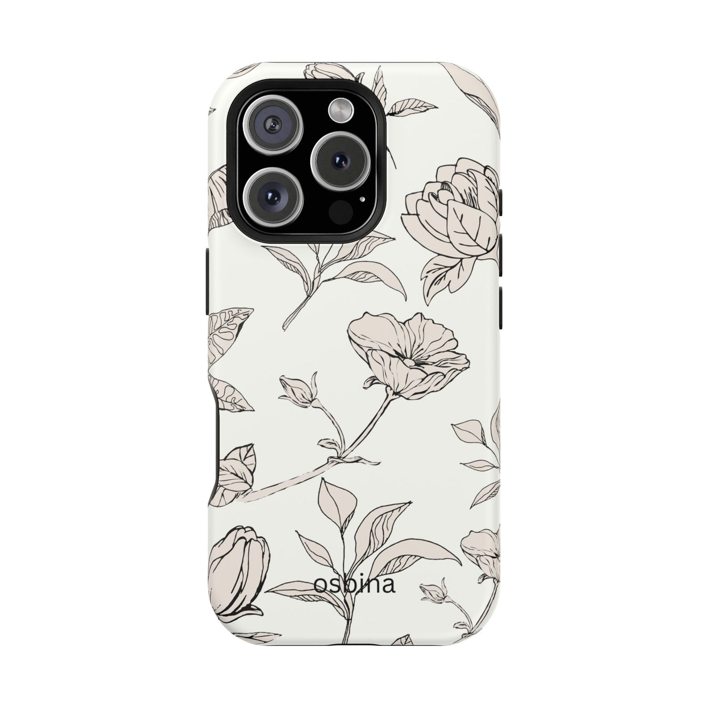osbina | MagSafe compatible for iPhone | Silhouette Bloom Phone Case | Modern Muse Collection