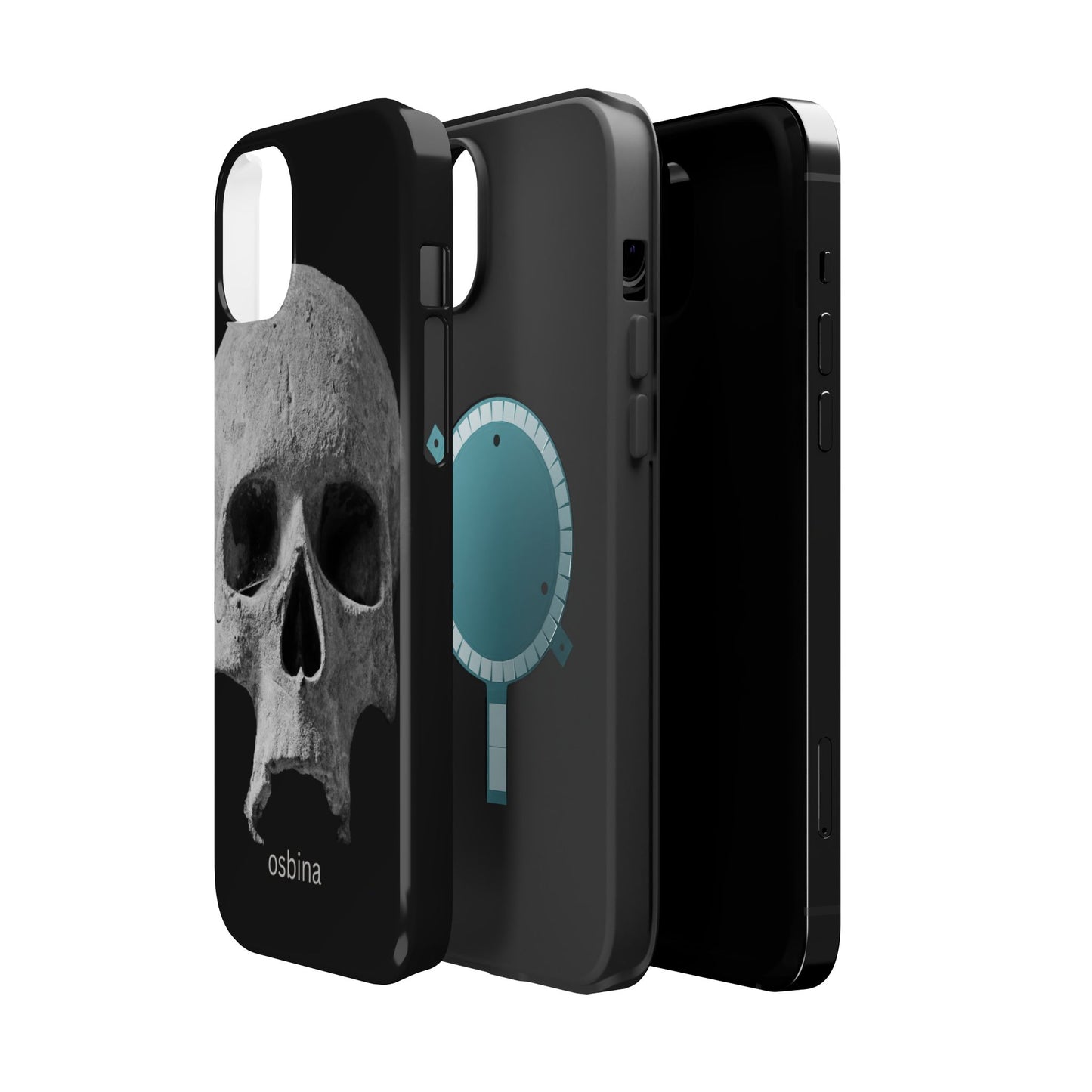 osbina | MagSafe compatible for iPhone | White Skull Phone Case | Season Collective Collection