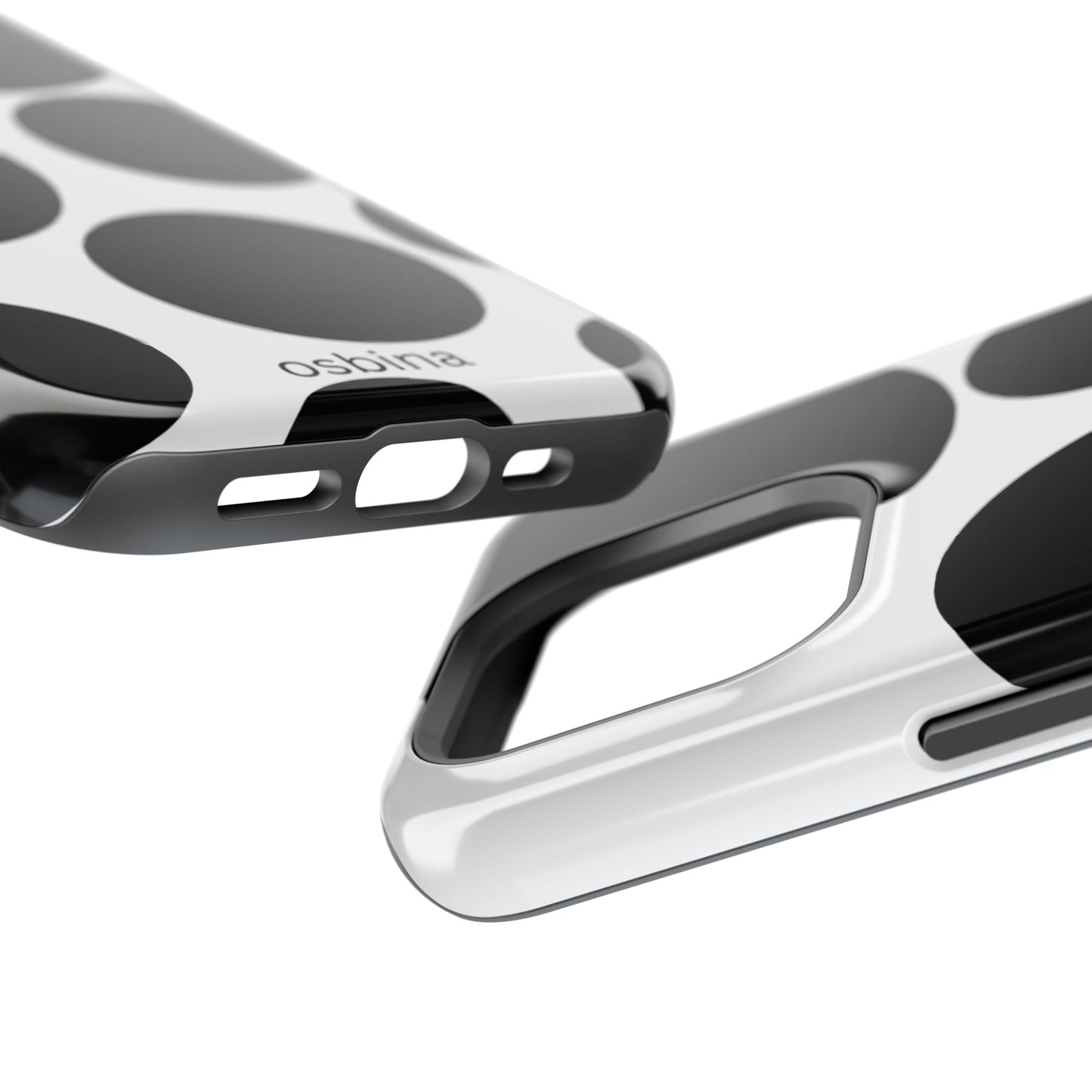 osbina | MagSafe compatible for iPhone | The Noir Bubbles Phone Case | Modern Muse Collection