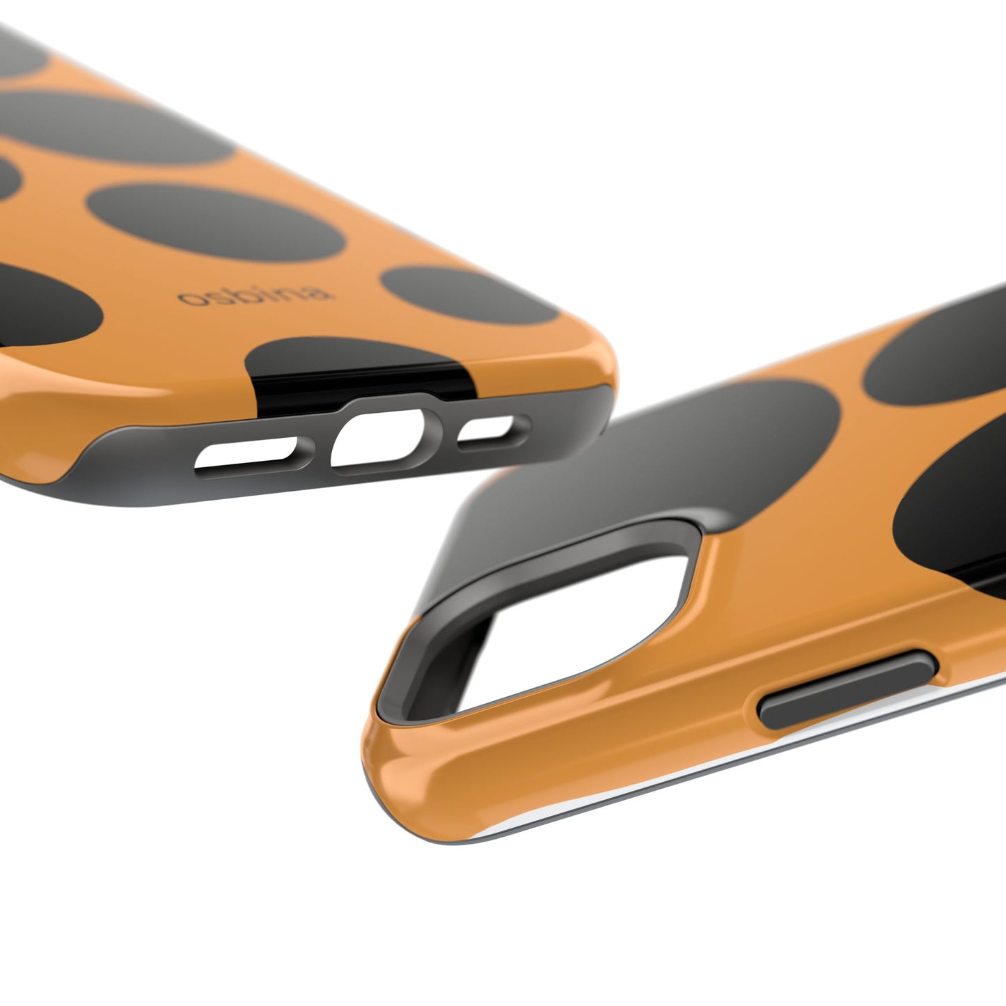 osbina | MagSafe Compatible for iPhone | The Bubble Statement Case in Orange + Black | The Season Collective