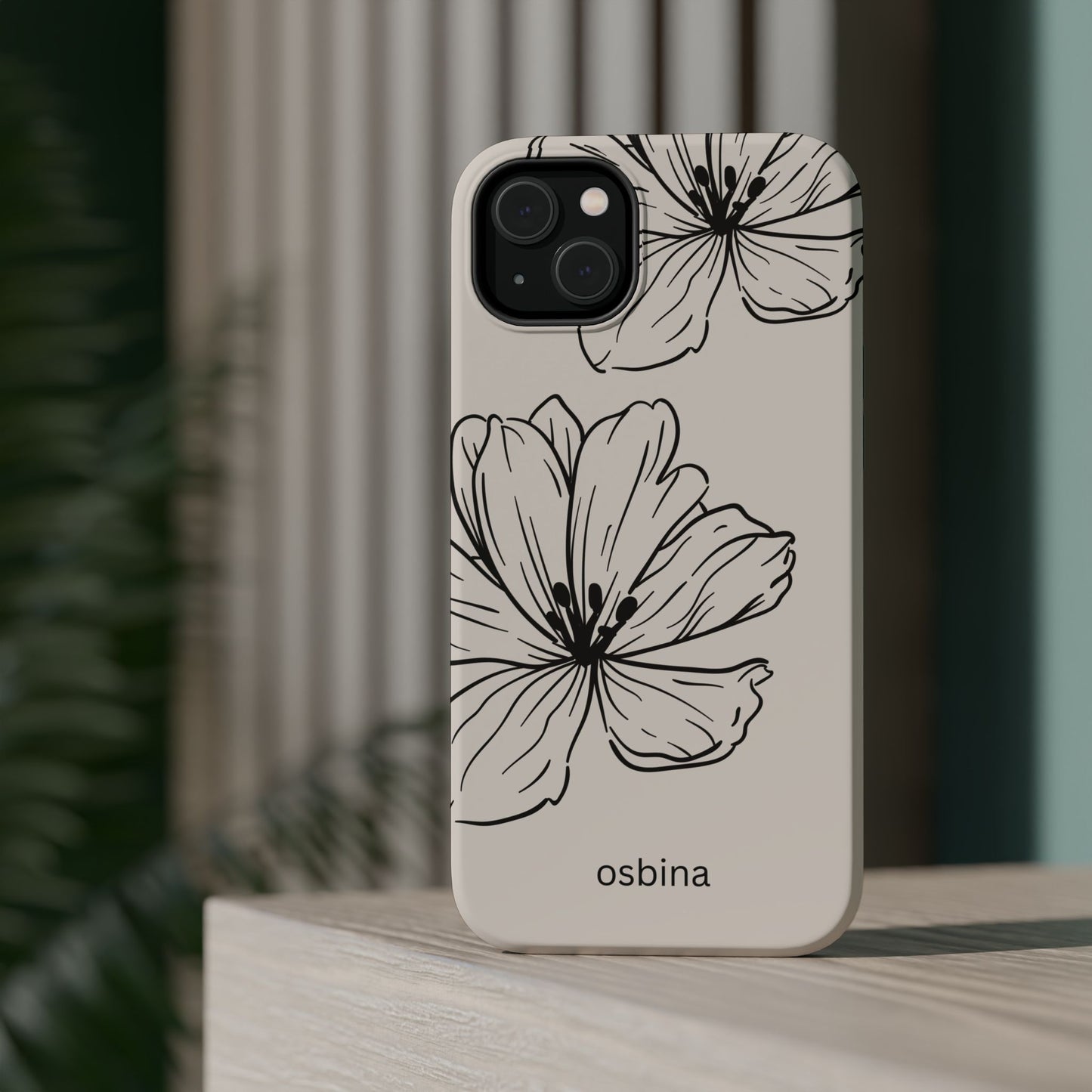 osbina | MagSafe compatible for iPhone | Poppy Whisper Phone Case | Modern Muse Collection