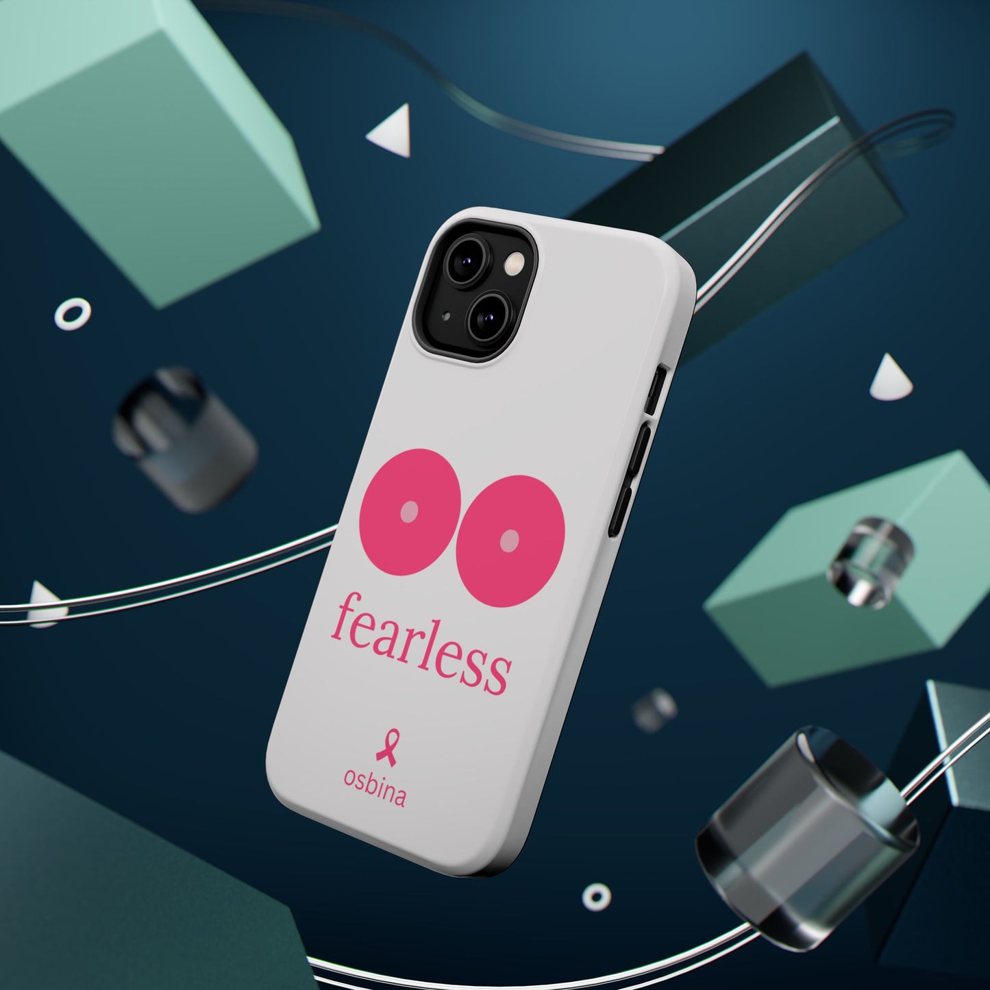 osbina | MagSafe compatible for iPhone | Limited Edition The Fearless Tatas Case in Light Pink + Soft Pink + Hot Pink | The Pink October Collection | Inspired By