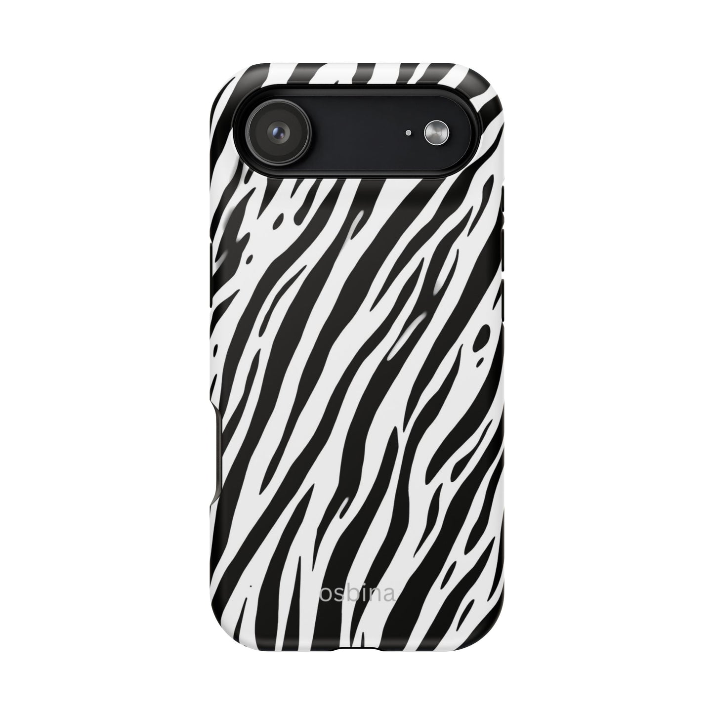 osbina | MagSafe Compatible for iPhone | The Bengal Bold Stripe Case in White + Black | The Season Collective