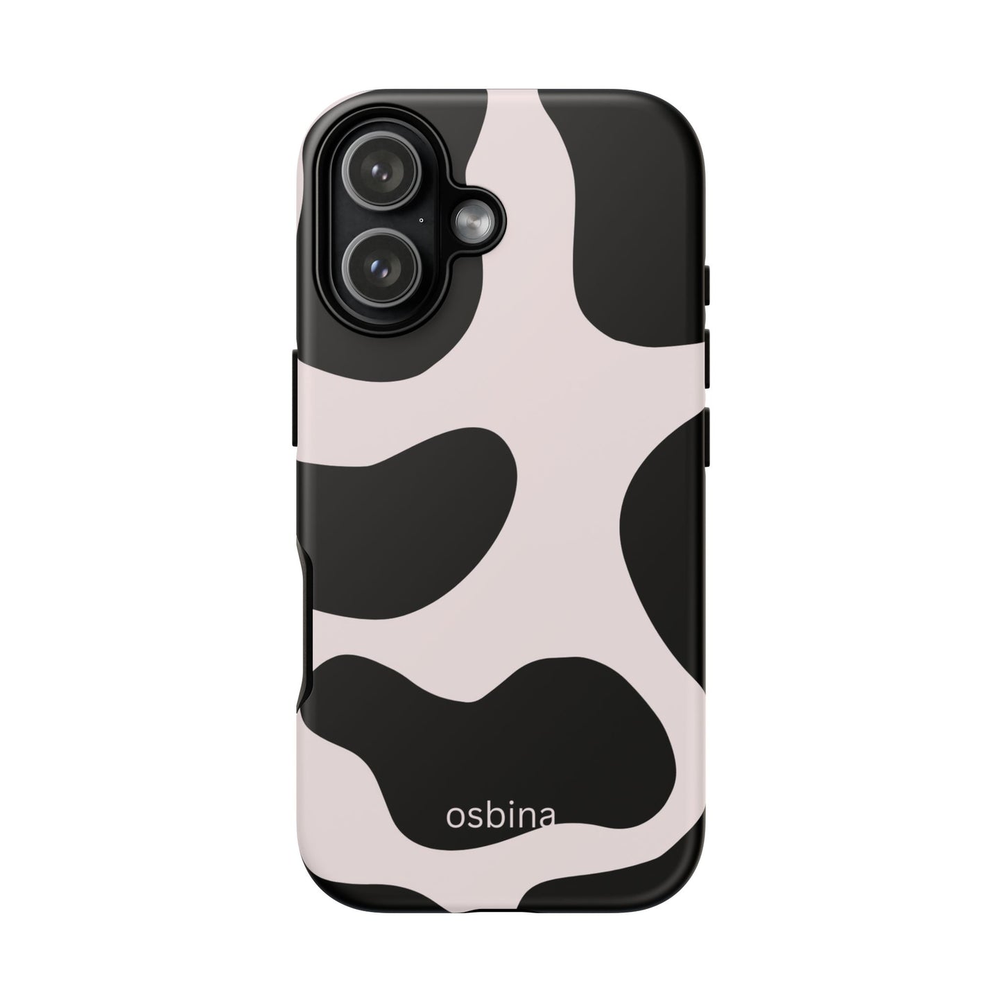 osbina | Prairie Chic Pink & Black Cow Print Phone Case | Modern Muse Collection