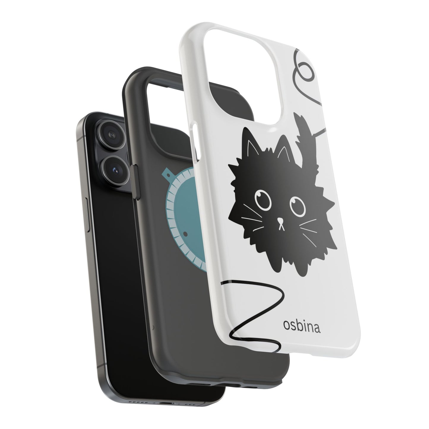 osbina | MagSafe compatible for iPhone | Midnight Couture Cat Phone Case | Season Collective Collection