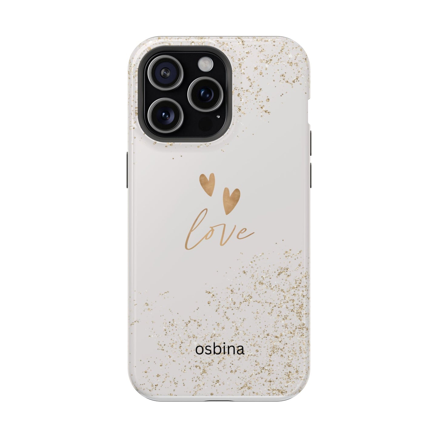 osbina | MagSafe compatible for iPhone | Golden Amour Phone Case | Modern Muse Collection