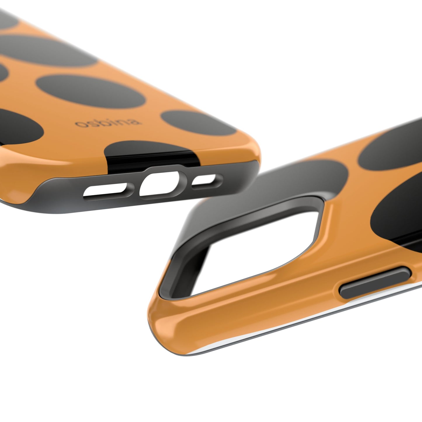 osbina | MagSafe Compatible for iPhone | The Bubble Statement Case in Orange + Black | The Season Collective