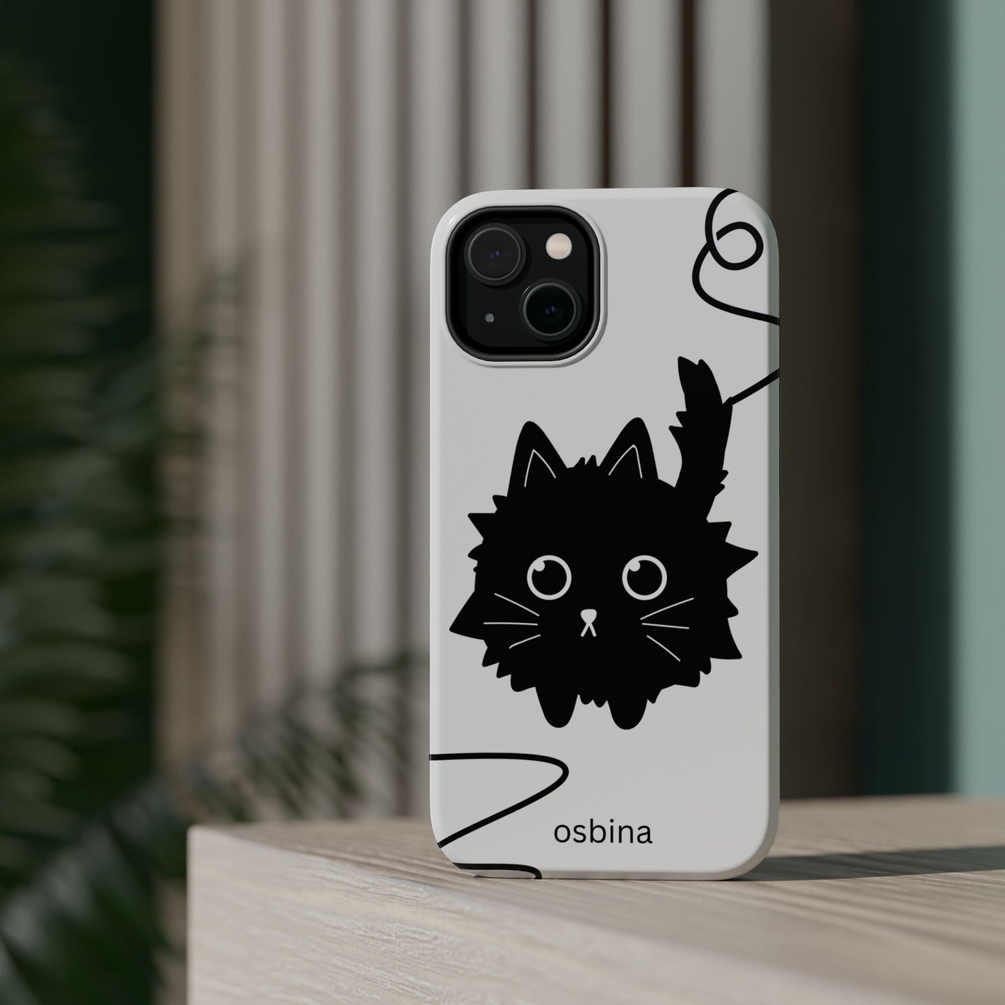 osbina | MagSafe compatible for iPhone | Midnight Couture Cat Phone Case | Season Collective Collection