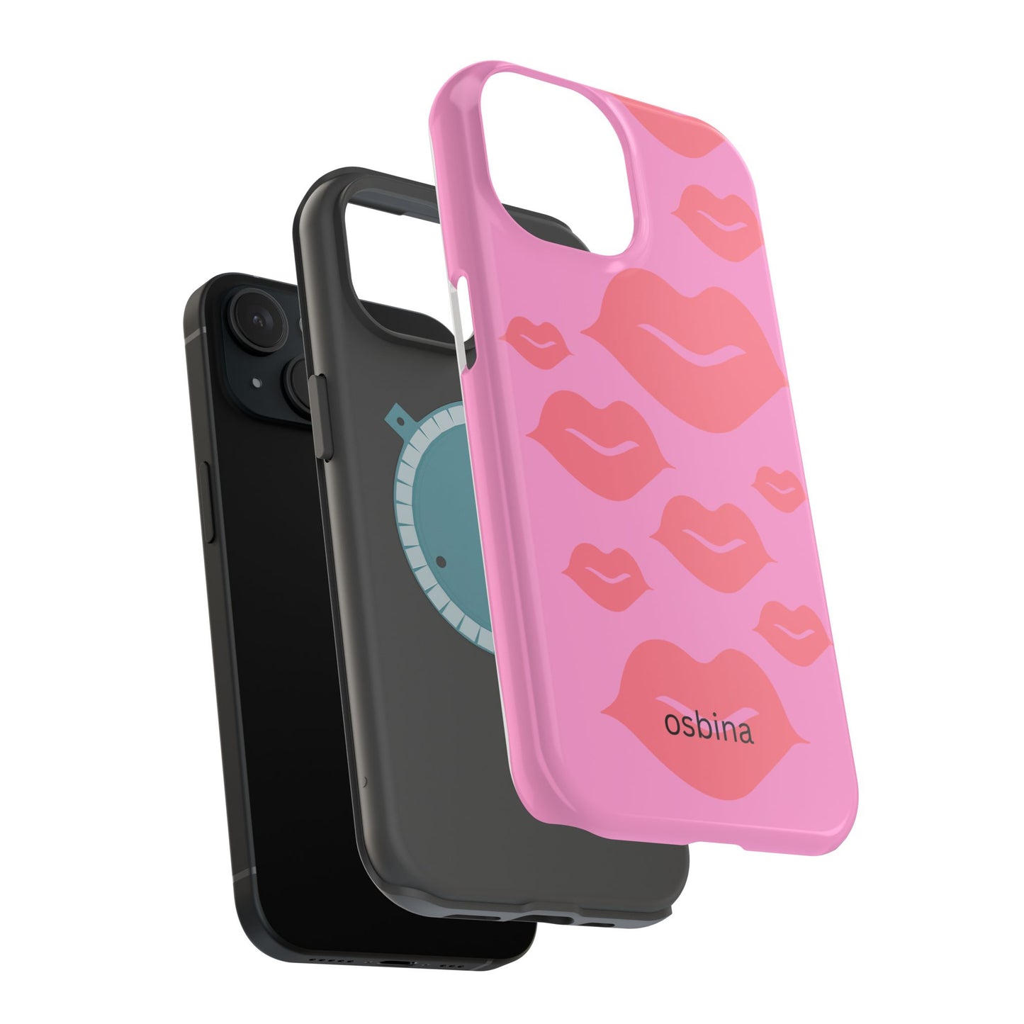 osbina | MagSafe compatible for iPhone | Besos Hot Lips Phone Case | Modern Muse Collection