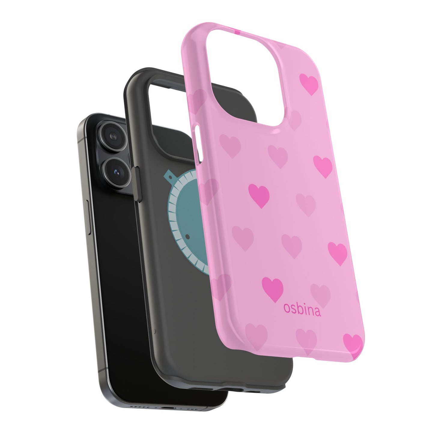 osbina | MagSafe compatible for iPhone | The Blushing Hearts Case | YAYOU Collection Supporting Shine Like Sable
