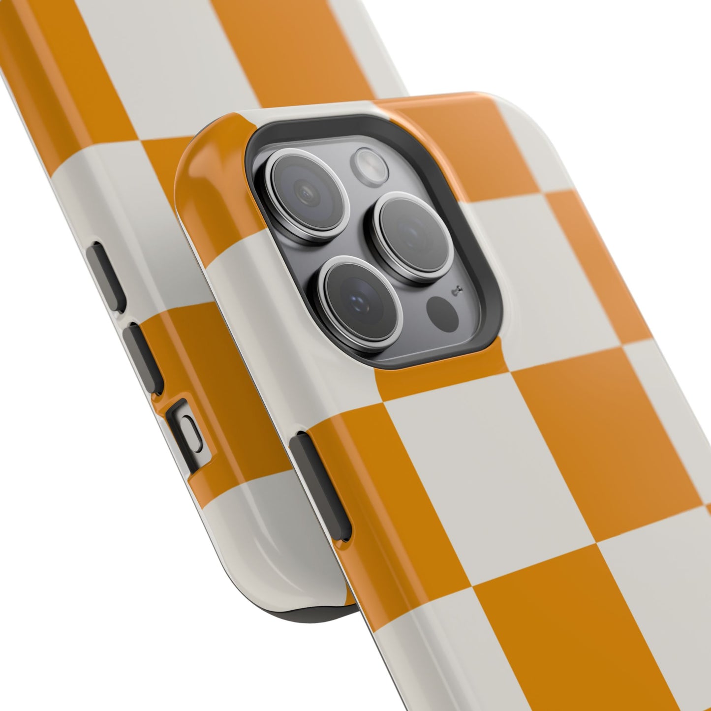 osbina | MagSafe Compatible for iPhone | Check You Out — The Orange + White Check Case | The Season Collective