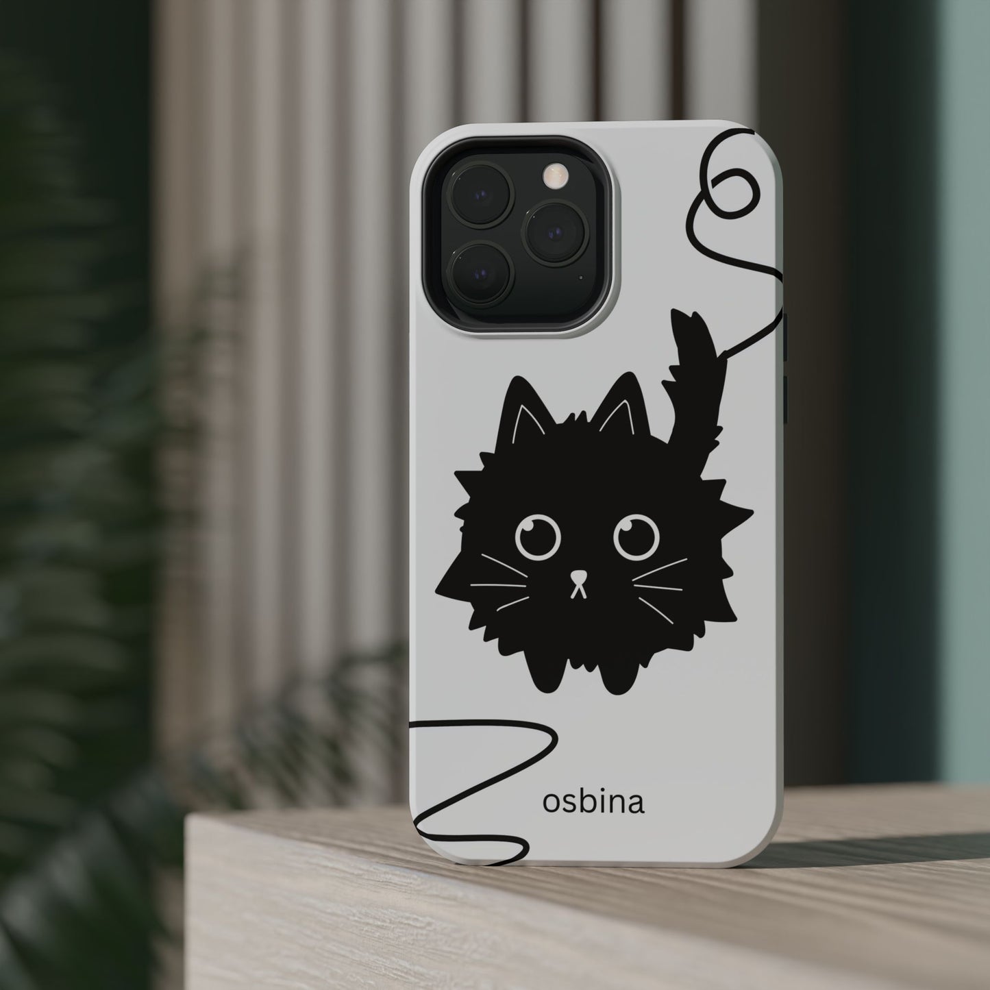 osbina | MagSafe compatible for iPhone | Midnight Couture Cat Phone Case | Season Collective Collection