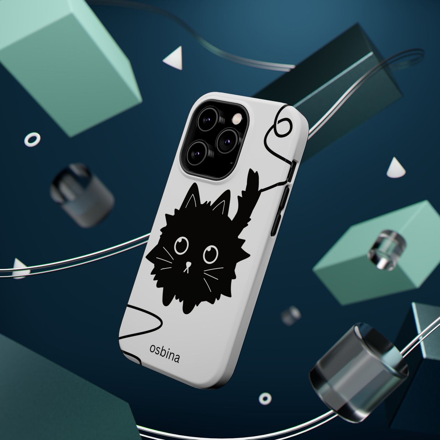 osbina | MagSafe compatible for iPhone | Midnight Couture Cat Phone Case | Season Collective Collection