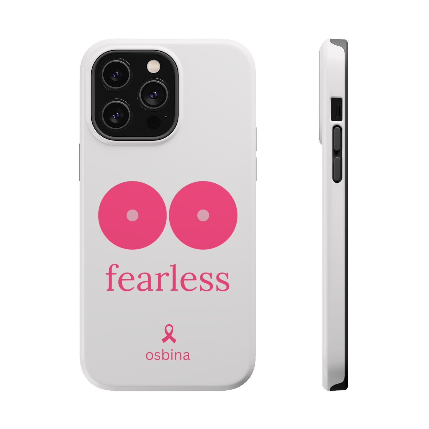 osbina | MagSafe compatible for iPhone | Limited Edition The Fearless Tatas Case in Light Pink + Soft Pink + Hot Pink | The Pink October Collection | Inspired By