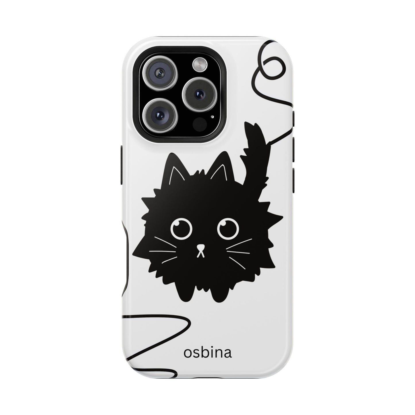 osbina | MagSafe compatible for iPhone | Midnight Couture Cat Phone Case | Season Collective Collection