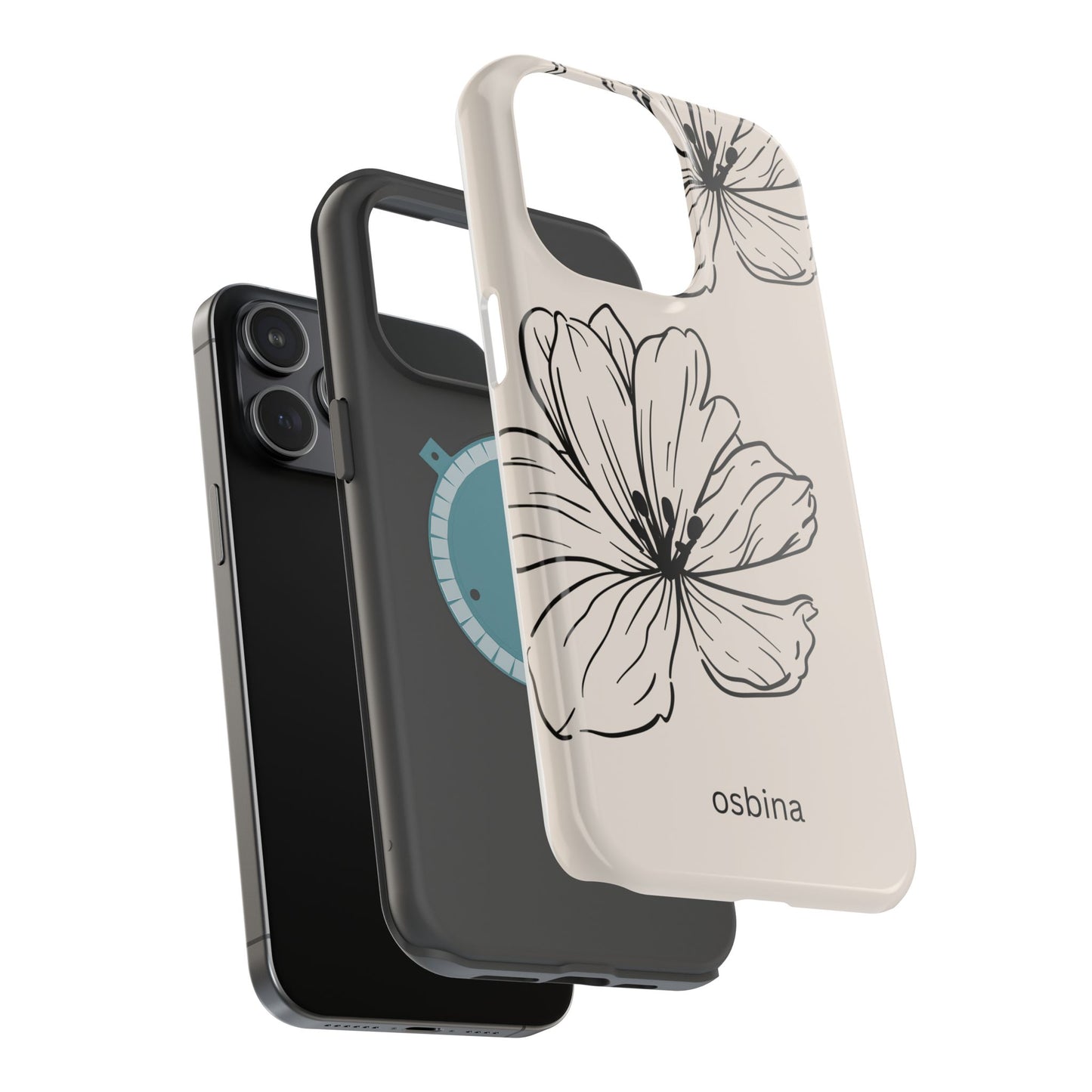 osbina | MagSafe compatible for iPhone | Poppy Whisper Phone Case | Modern Muse Collection