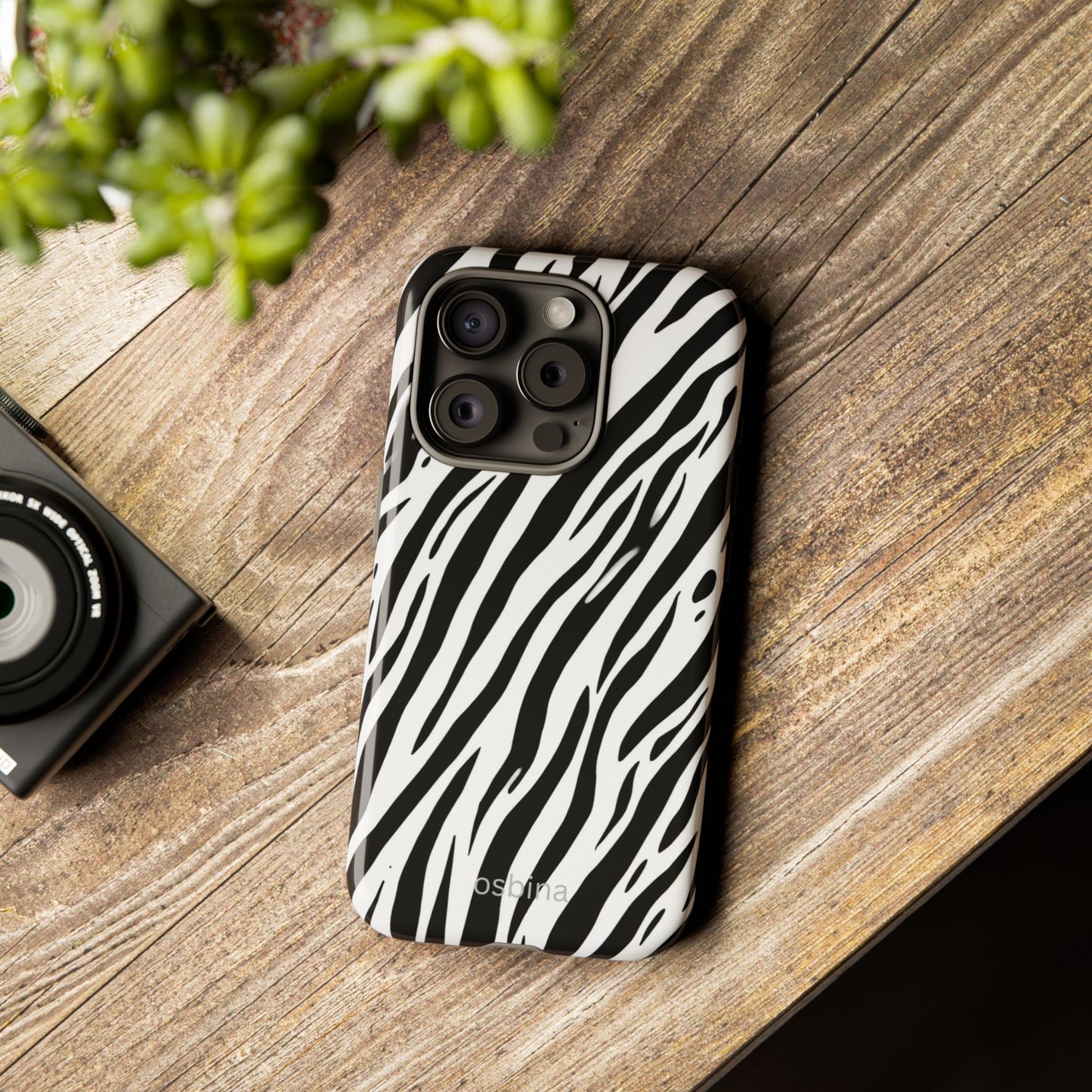 osbina | The Bengal Bold Stripe Case in White + Black | The Season Collective