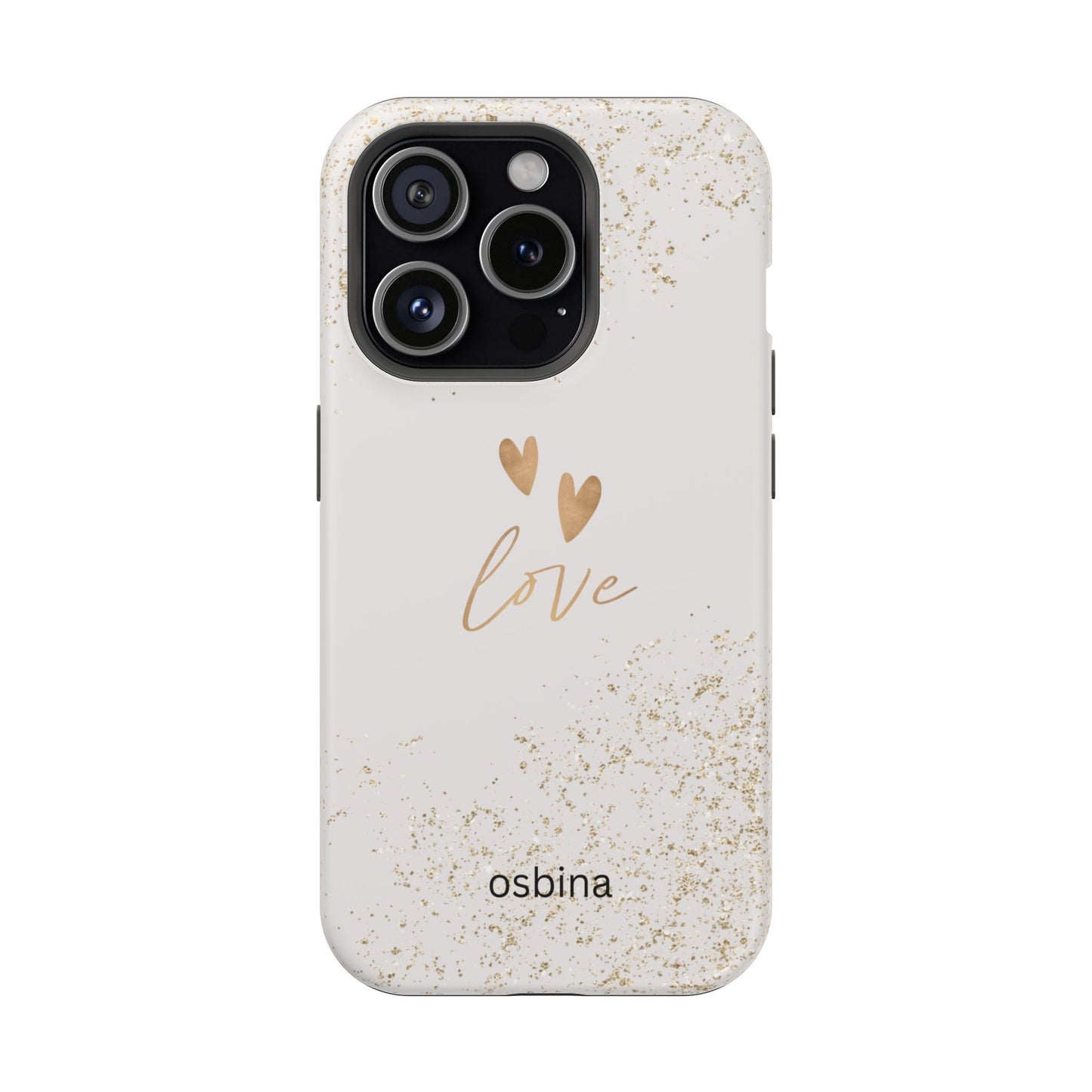 osbina | MagSafe compatible for iPhone | Golden Amour Phone Case | Modern Muse Collection