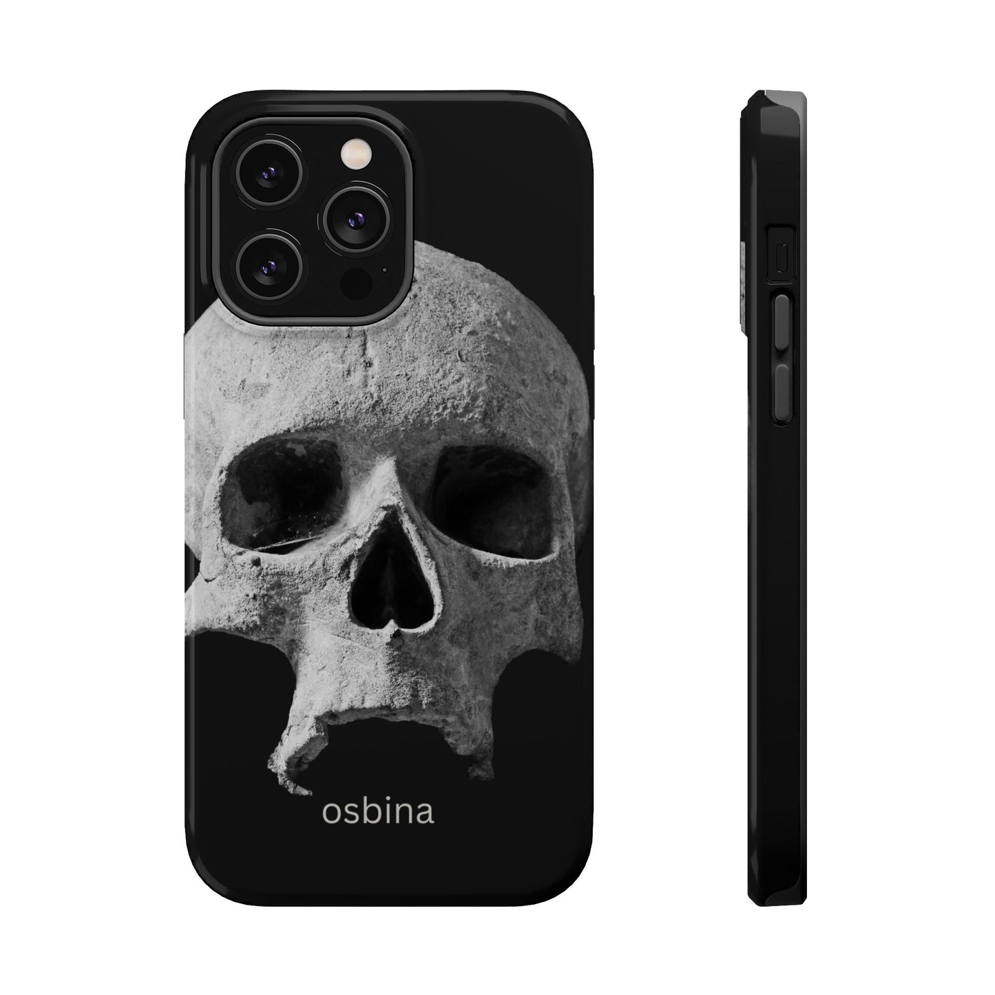 osbina | MagSafe compatible for iPhone | White Skull Phone Case | Season Collective Collection