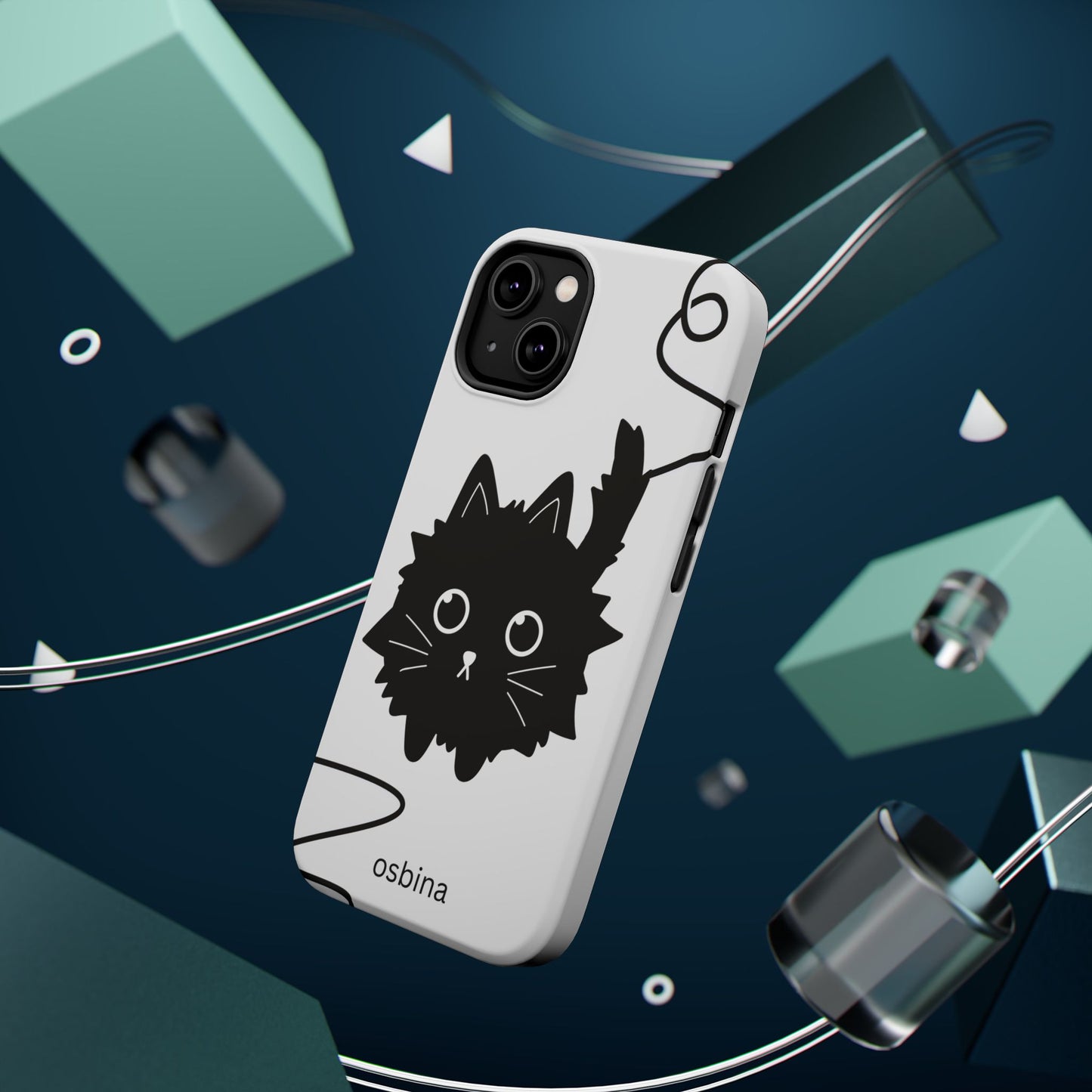 osbina | MagSafe compatible for iPhone | Midnight Couture Cat Phone Case | Season Collective Collection