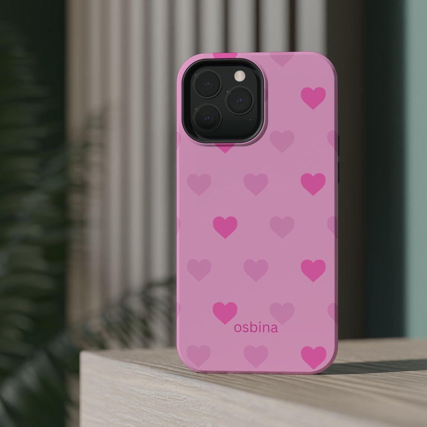 osbina | MagSafe compatible for iPhone | The Blushing Hearts Case | YAYOU Collection Supporting Shine Like Sable