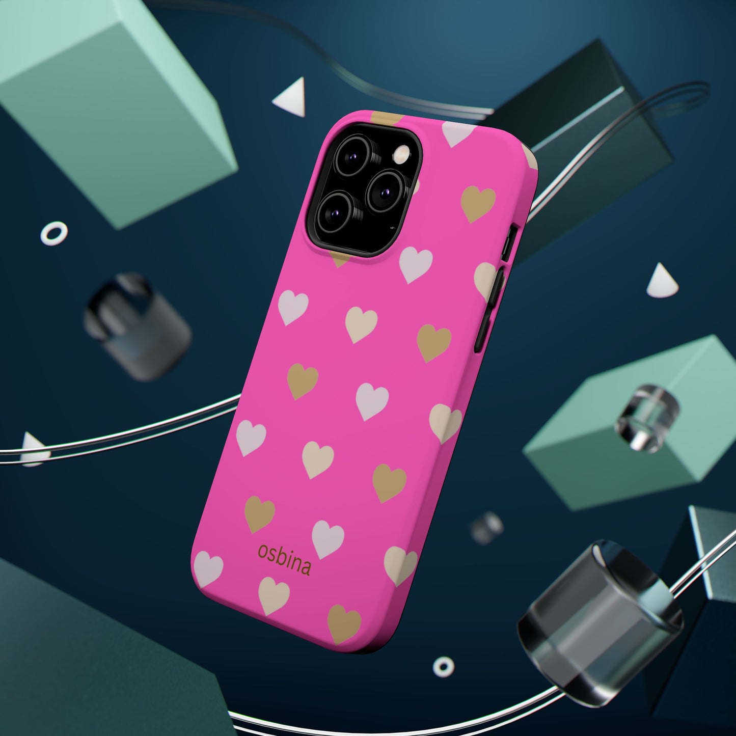 osbina | MagSafe compatible for iPhone | The Golden Hour Hearts Case | YAYOU Collection Supporting Shine Like Sable